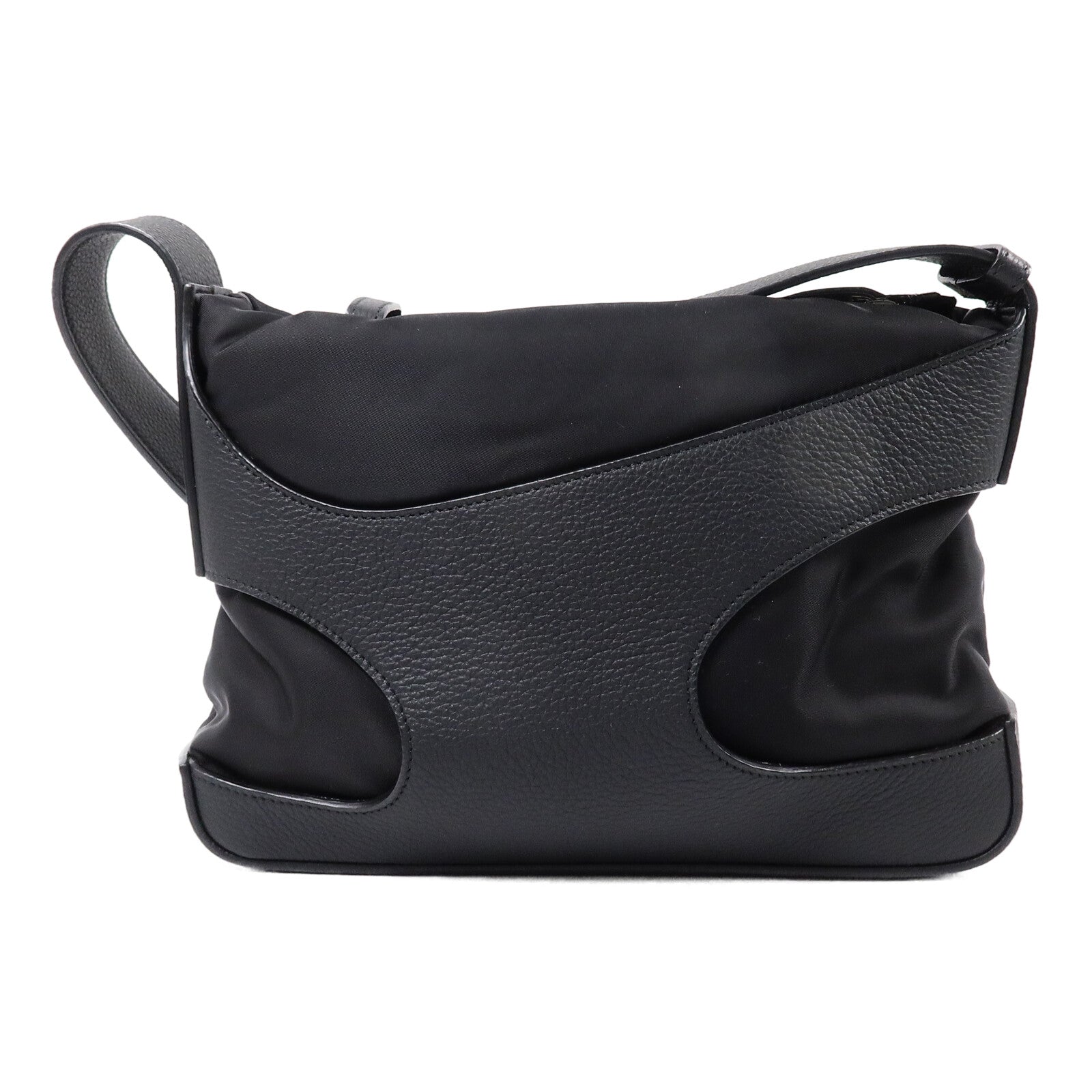 Salvatore Ferragamo 尼龍/牛皮皮革Cut Out Shoulder Bag肩背袋