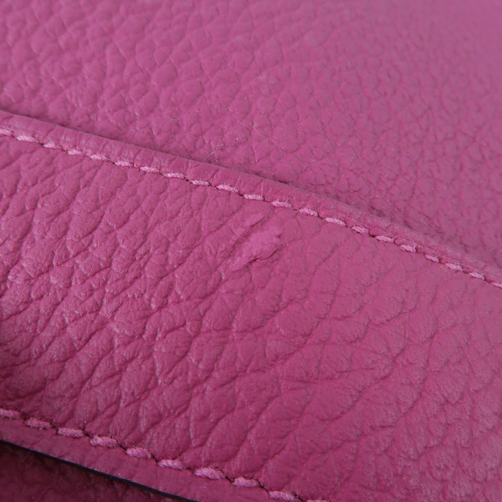 HERMES Country皮革Garden Party PM手挽袋Rose Pourpre