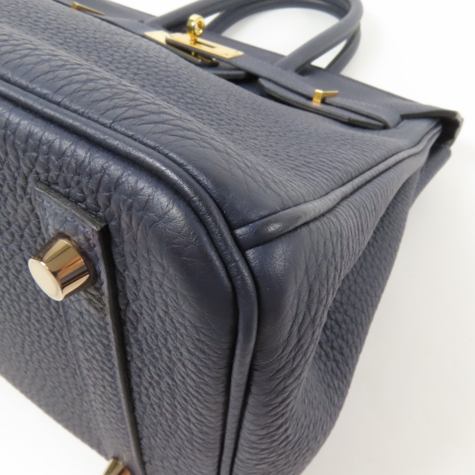 HERMES Togo皮革Birkin 30金扣手挽袋Bleu Nuit