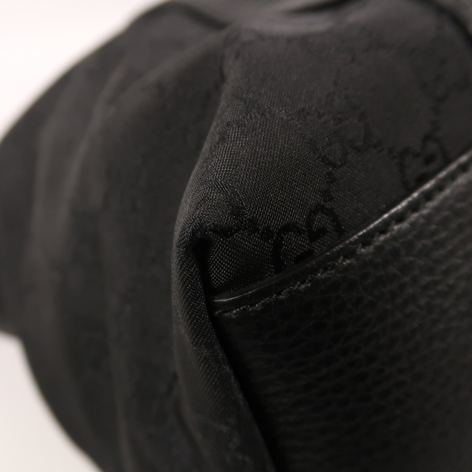 GUCCI 帆布2 Way Shoulder銀扣手挽肩背兩用袋