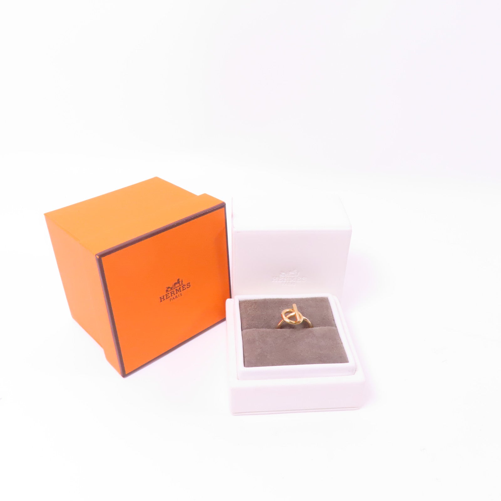 HERMES 18K玫瑰金Echappee Hermes#51/戒指US#6