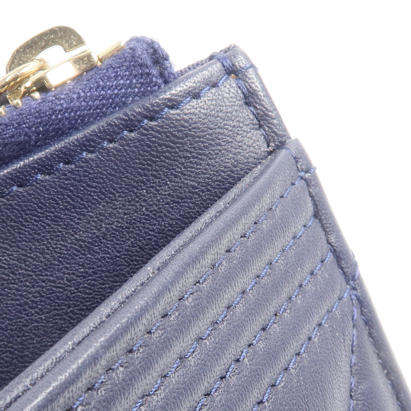 CHANEL 羊皮皮革Boy Zipper Long Wallet長錢包