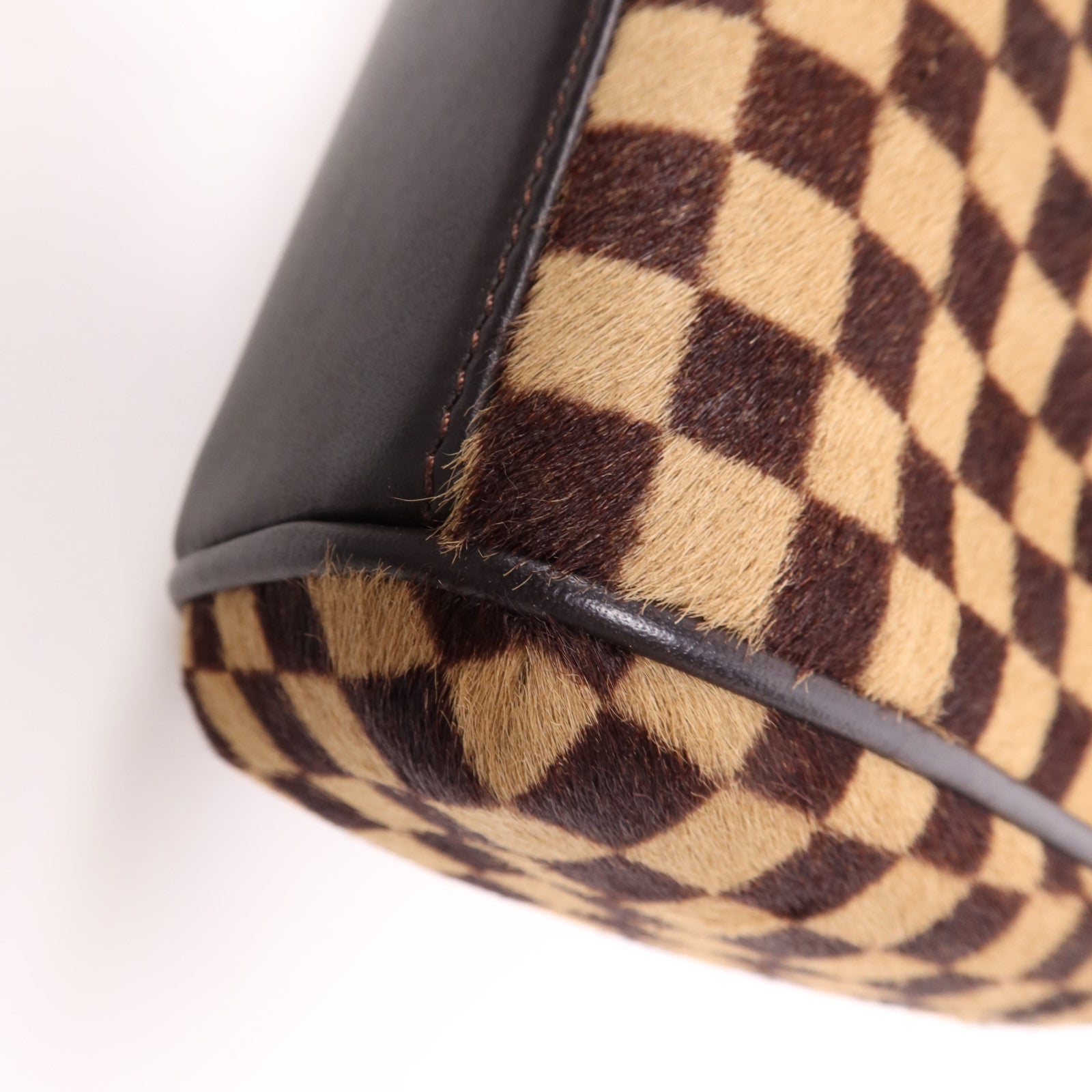 LOUIS VUITTON Damier Sauvage Lionne金扣手挽袋
