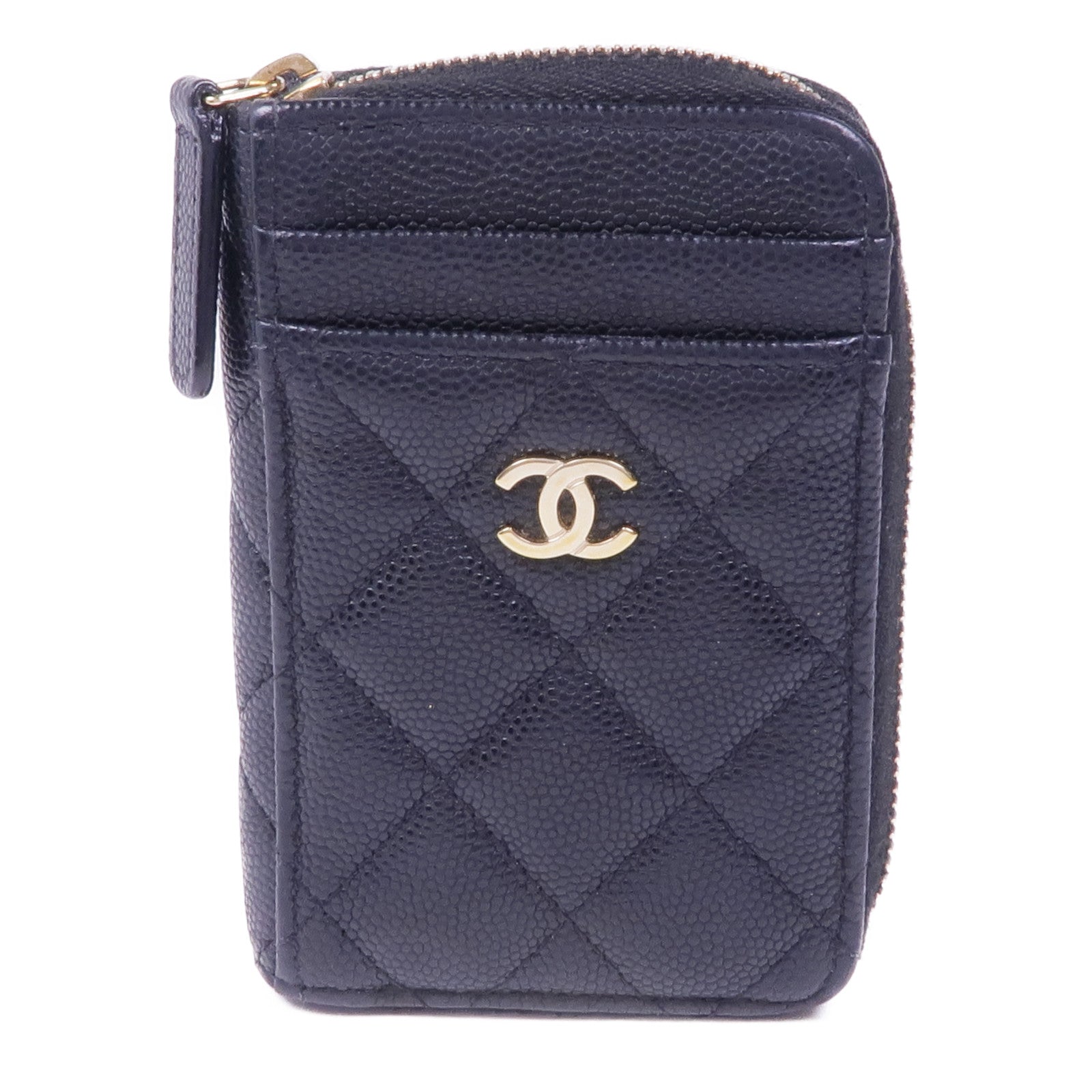 CHANEL 牛皮皮革Card/Coin Case金扣零錢包/卡片套