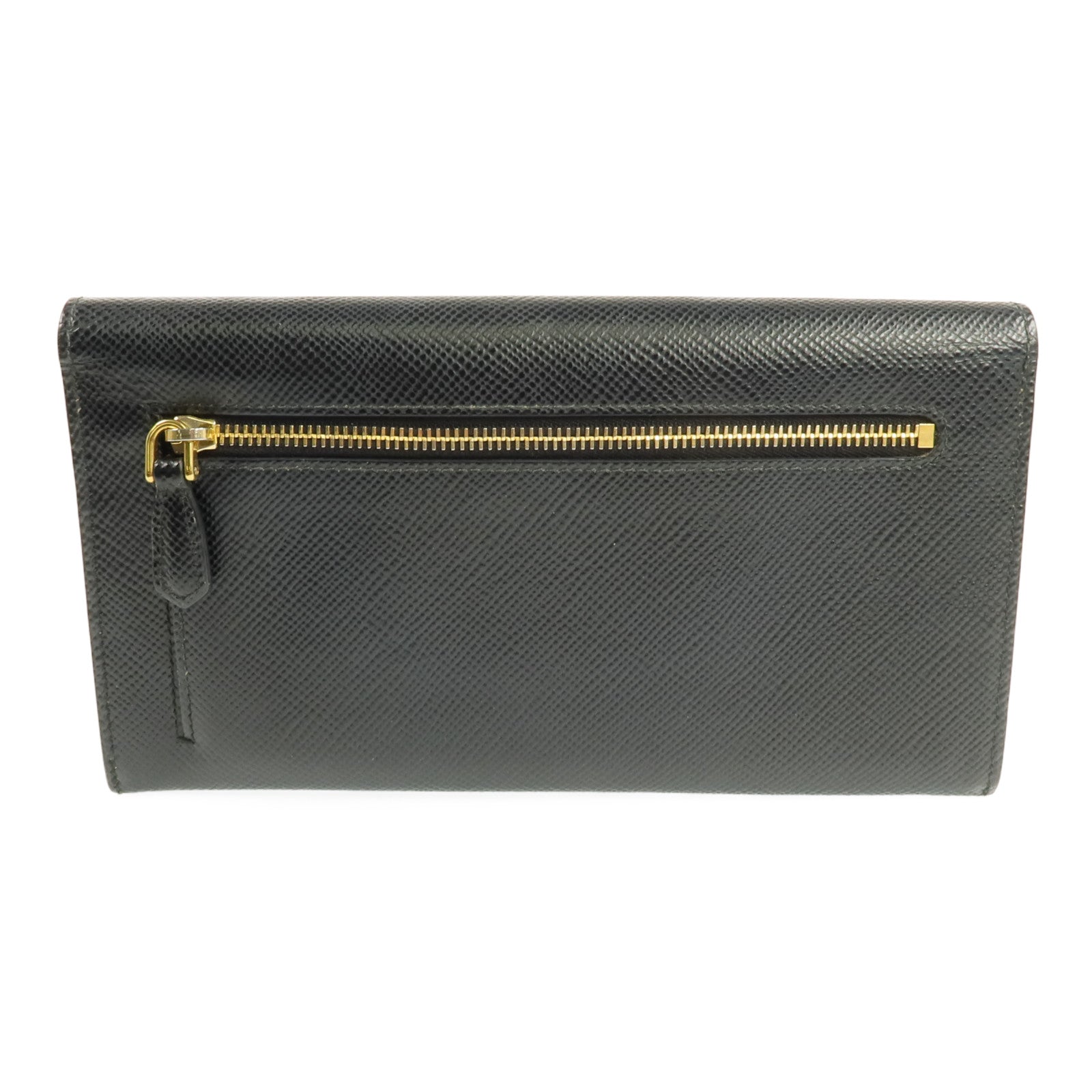PRADA 牛皮皮革Zipper Long Wallet金扣長錢包
