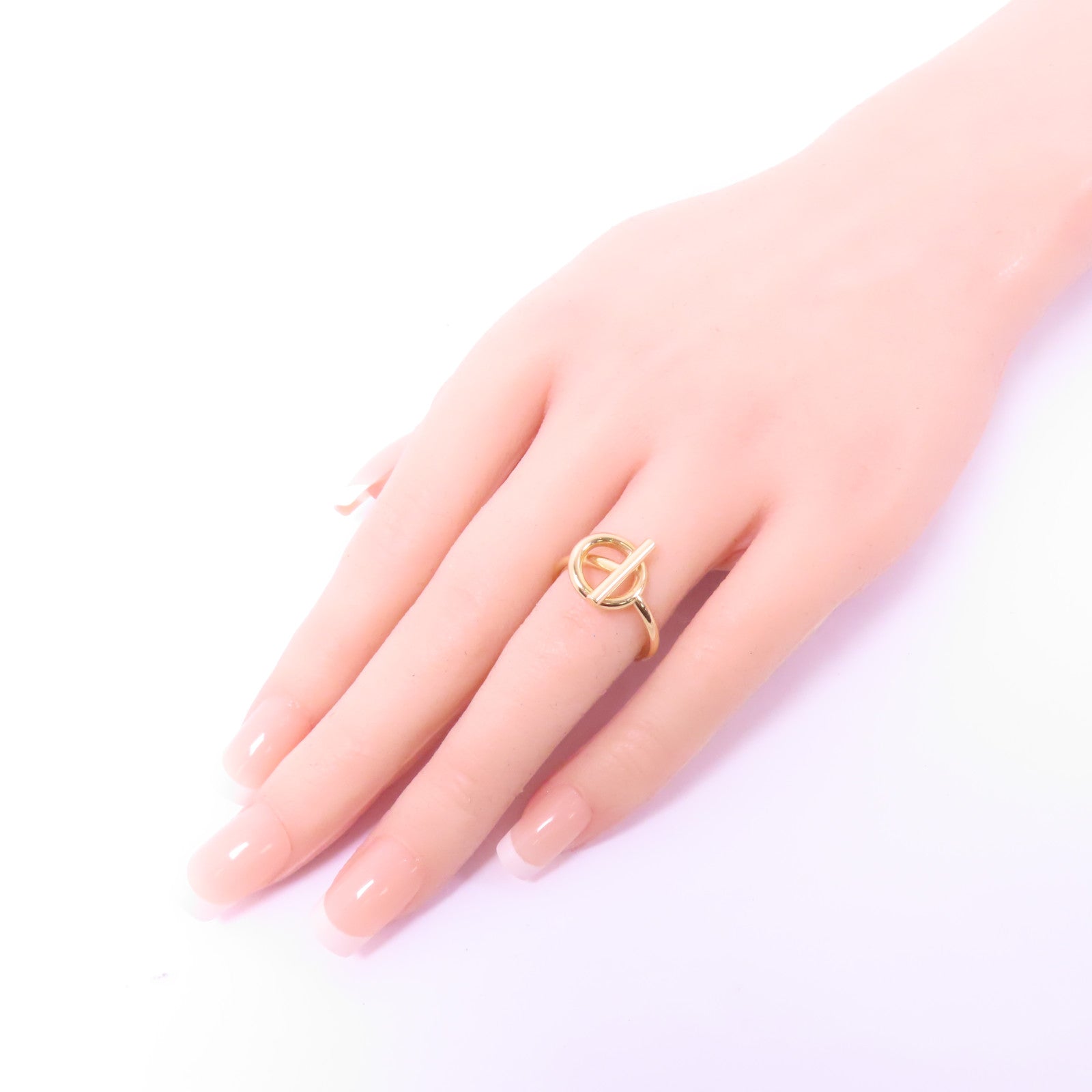 HERMES 18K玫瑰金Echappee Hermes#51/戒指US#6