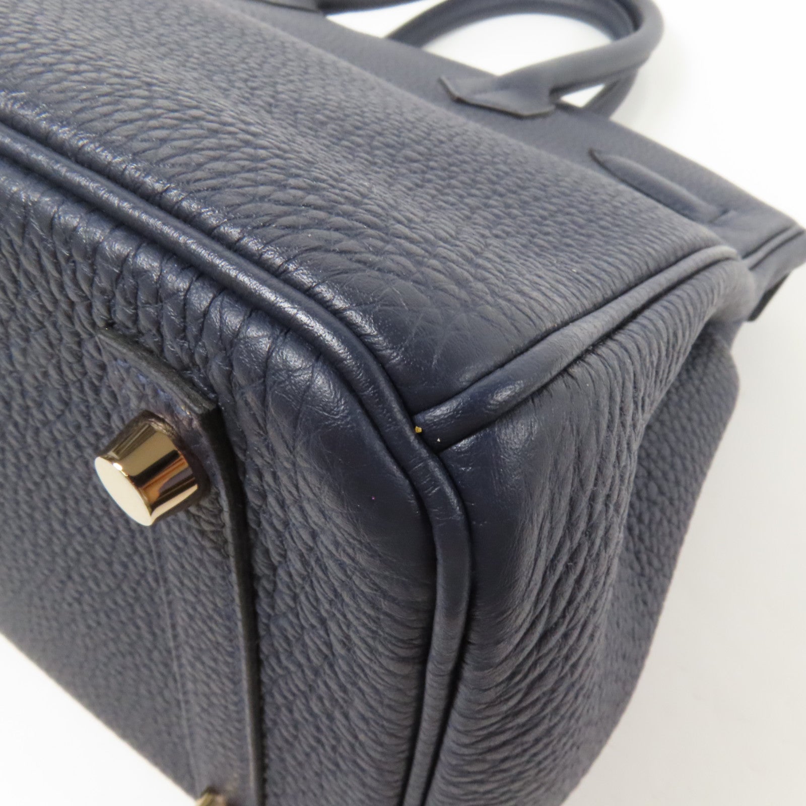 HERMES Togo皮革Birkin 30金扣手挽袋Bleu Nuit
