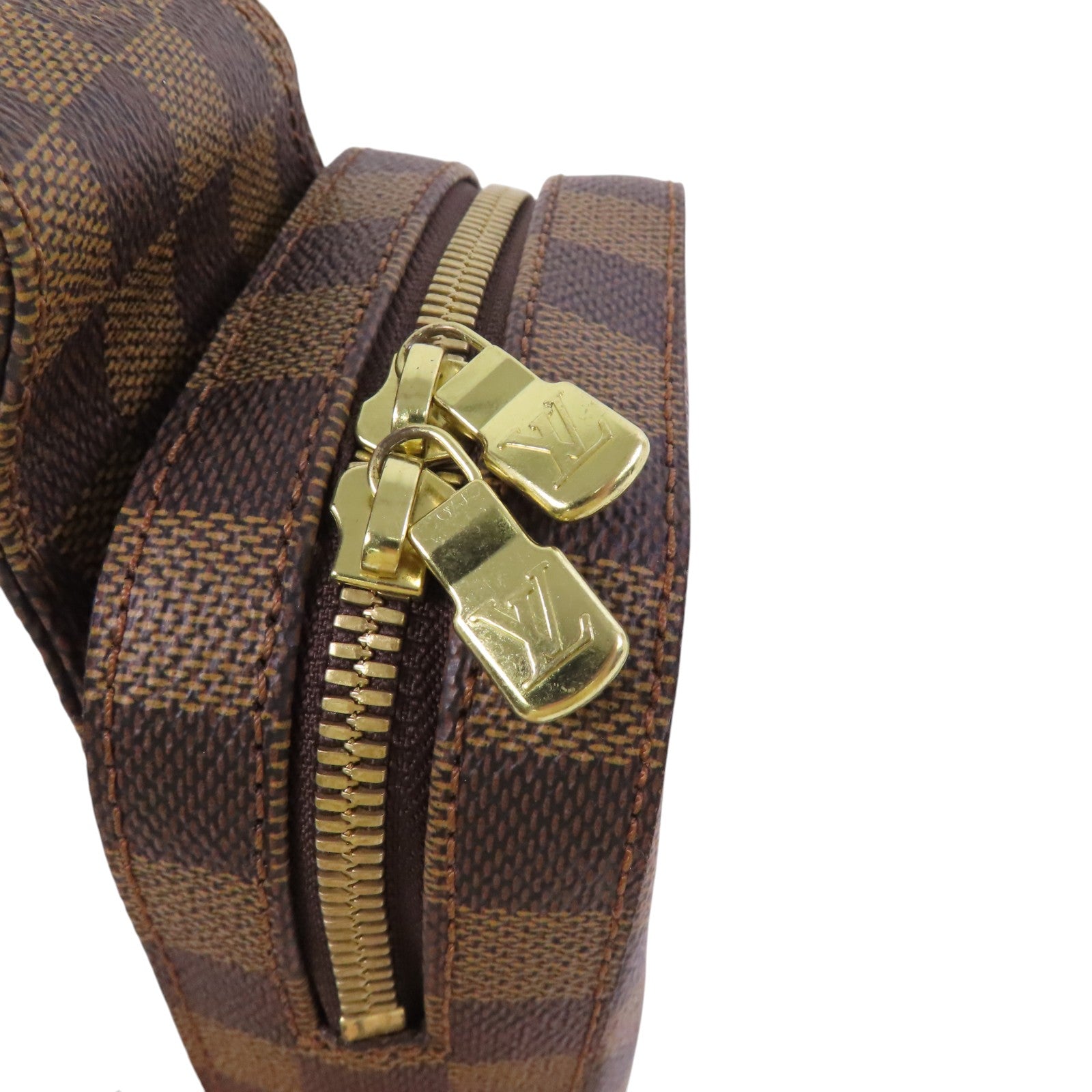 LOUIS VUITTON Damier Ebene Geronimo金扣腰包肩背兩用袋