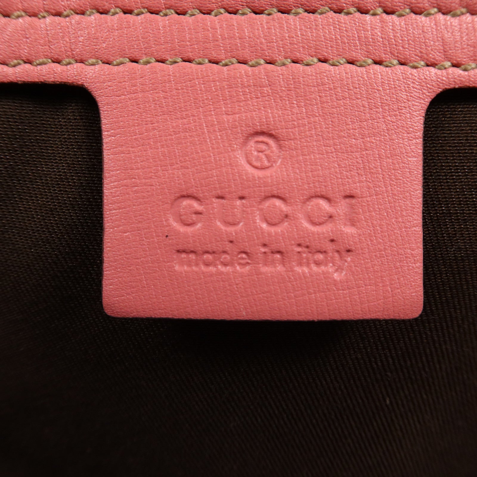 GUCCI 塗層帆布Boston Bag金扣手挽袋