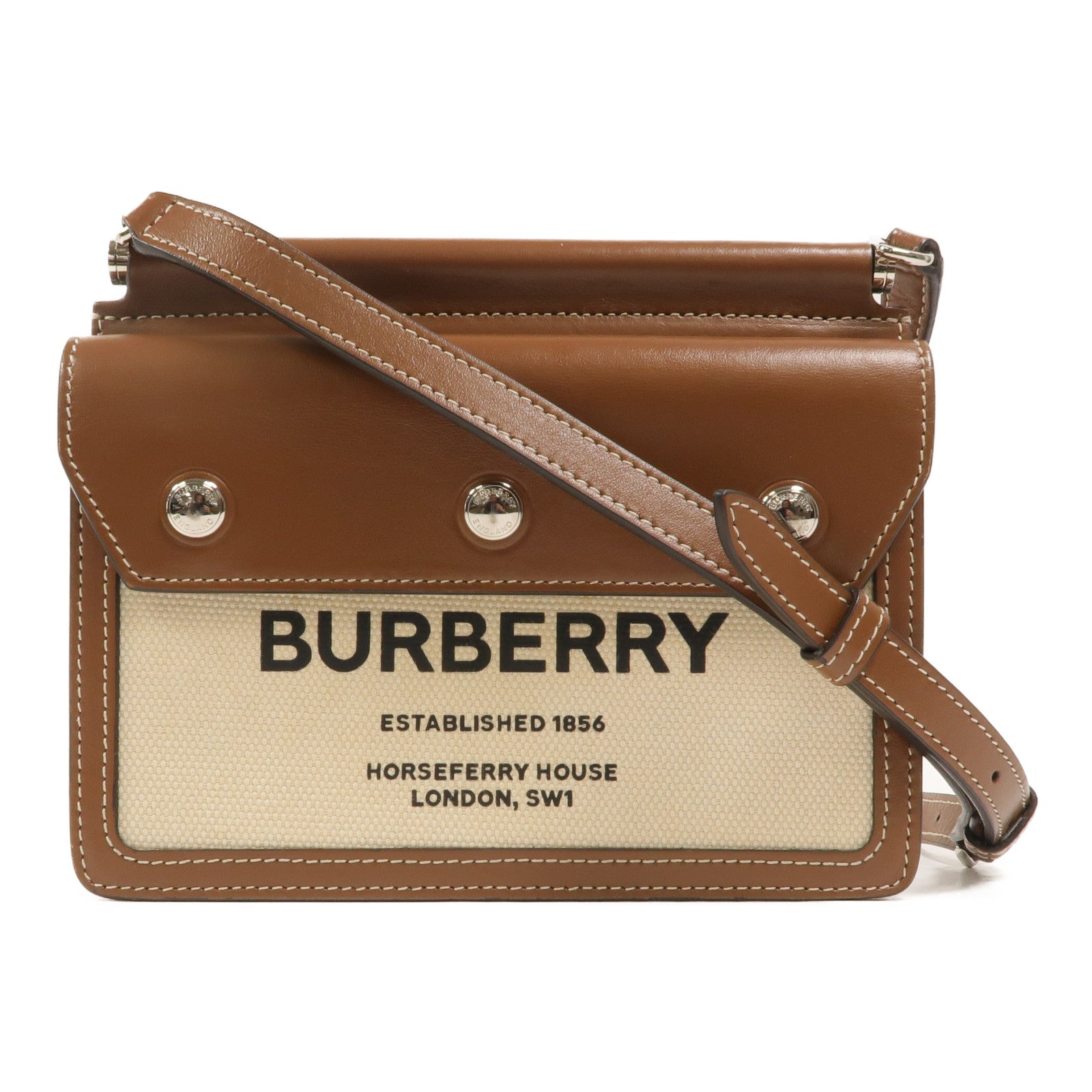 BURBERRY 帆布Shoulder Bag肩背袋