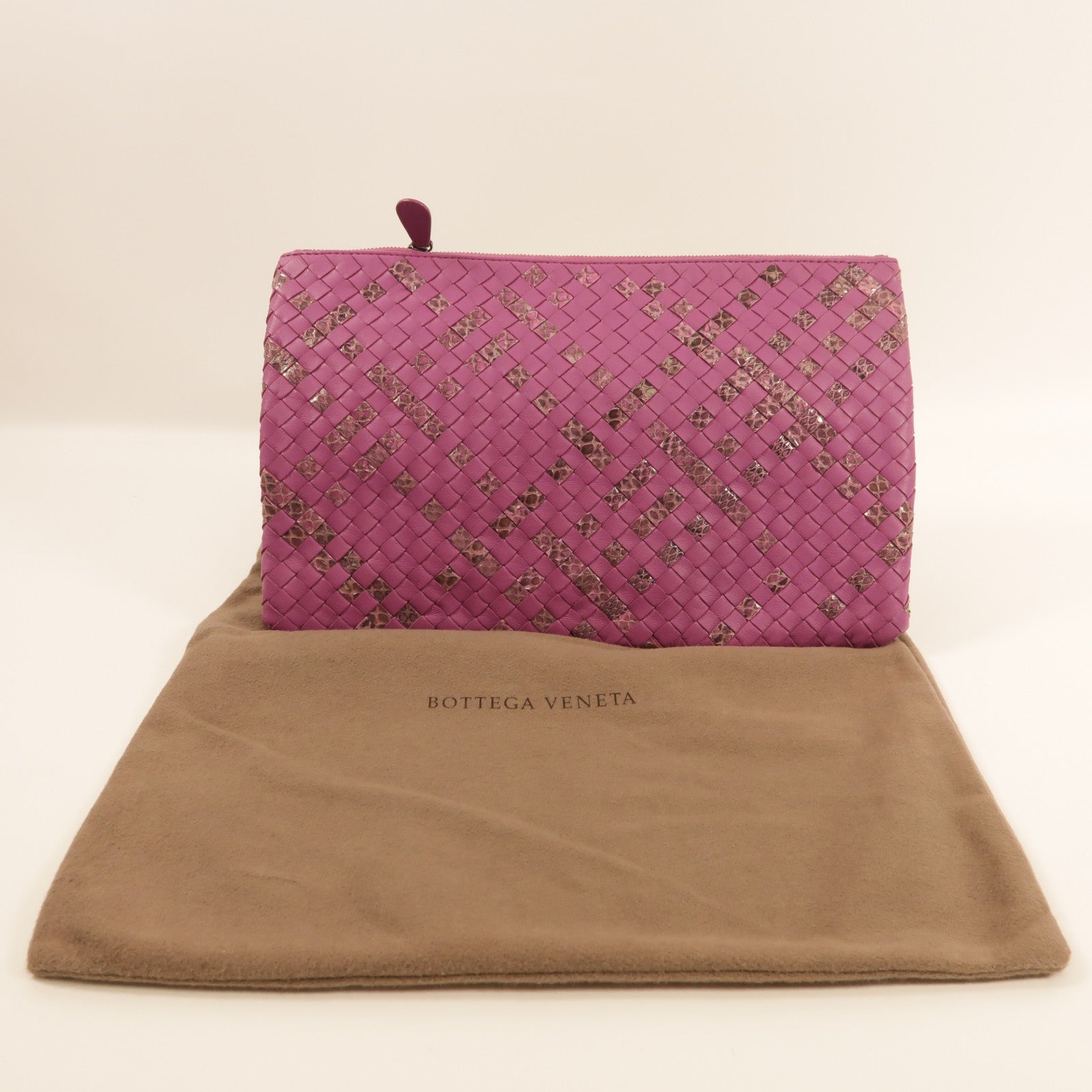 BOTTEGA VENETA 羊皮皮革/蛇皮皮革Clutch Bag手拿包
