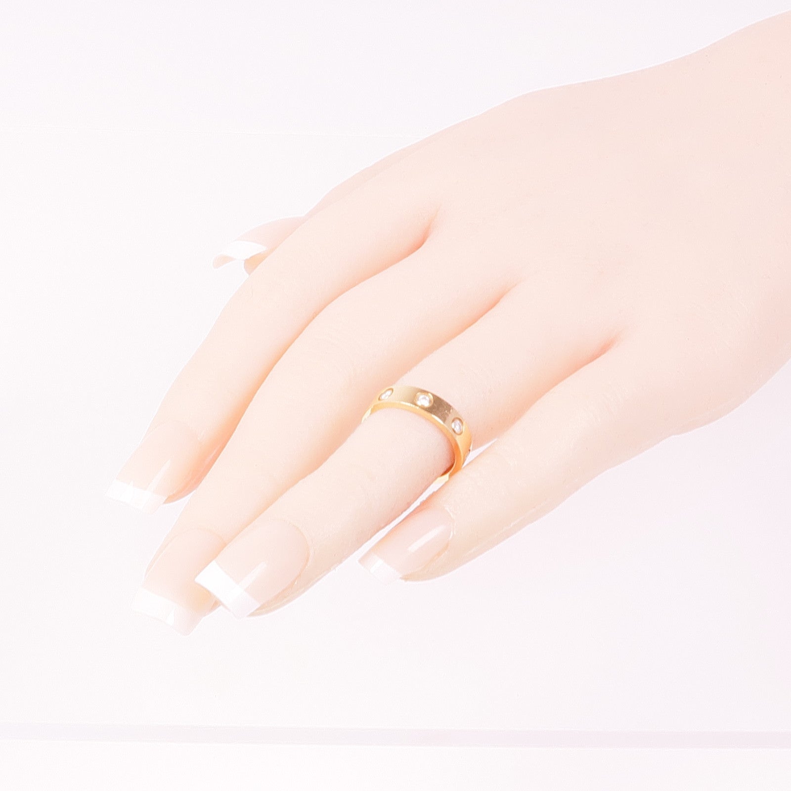 CARTIER 18K黃金Love Ring 8 Diamond鑽石戒指US#4