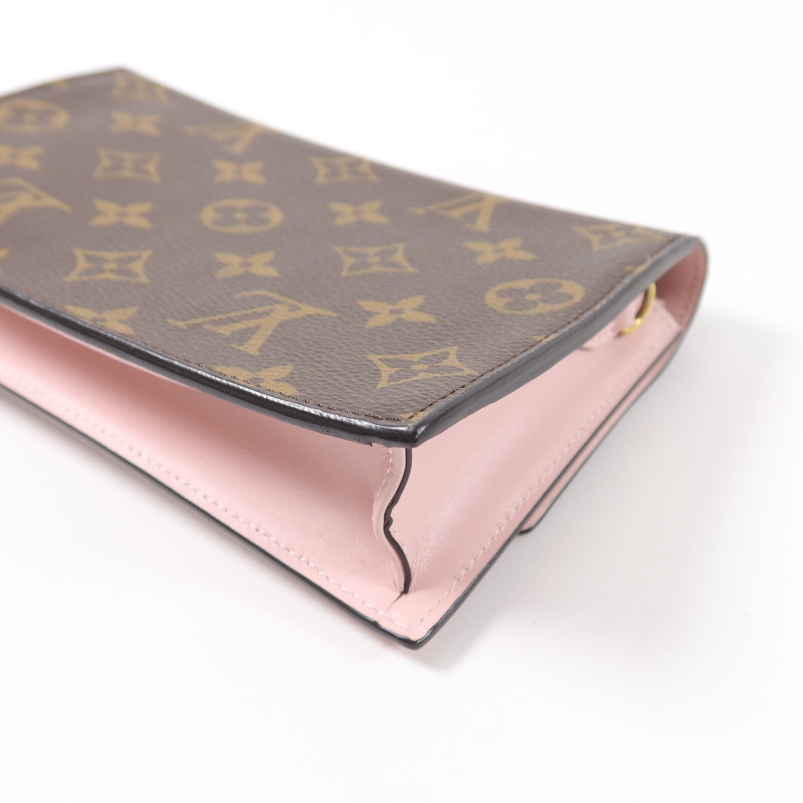 LOUIS VUITTON Monogram Flore Chain Wallet鏈帶肩背袋