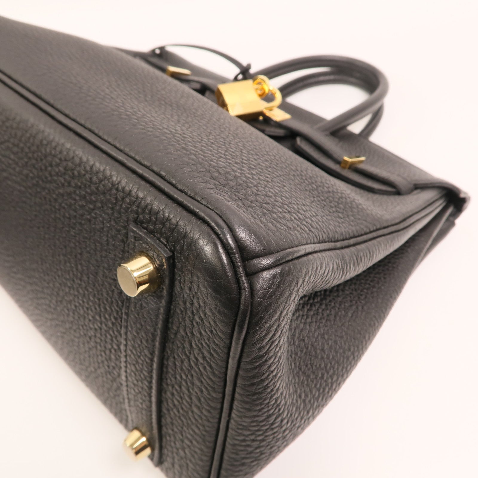 HERMES Togo皮革Birkin 25金扣手挽袋Noir