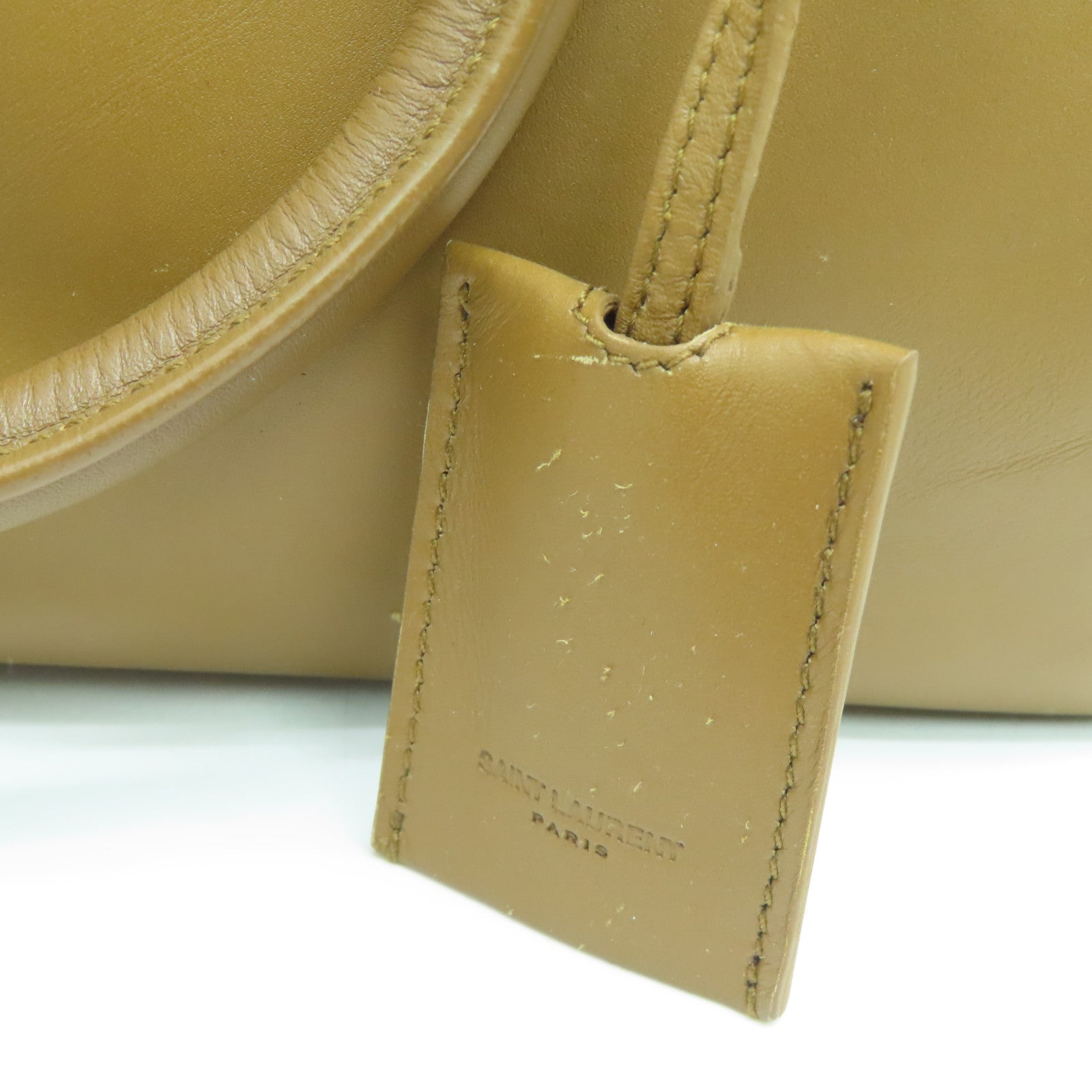 SAINT LAURENT 麂皮皮革2way Shoulder金扣手挽肩背两用袋啡色