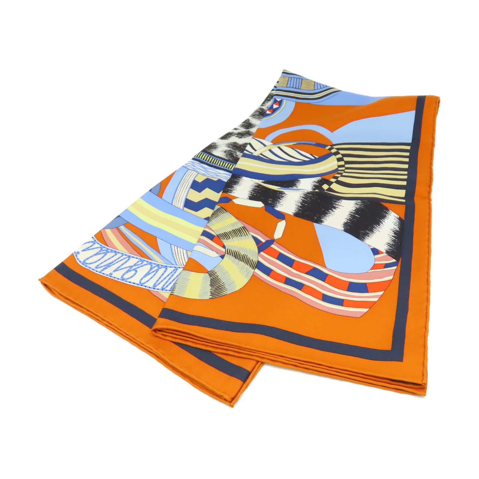 HERMES 【激減優惠】絲質Scarf 90x90絲巾橙色/藍色/彩色