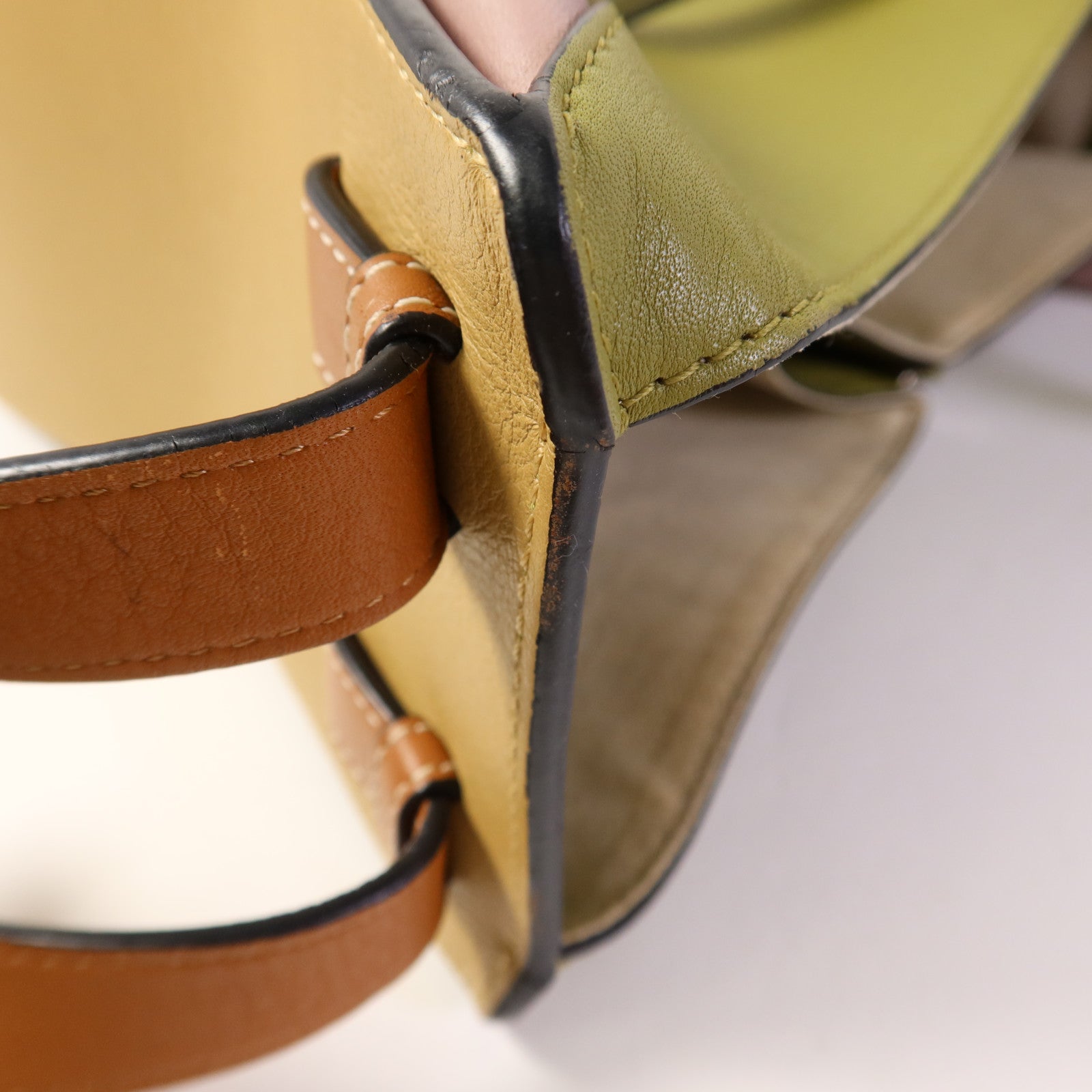 LOEWE 牛皮皮革Hammock Small Bag銀扣手挽袋