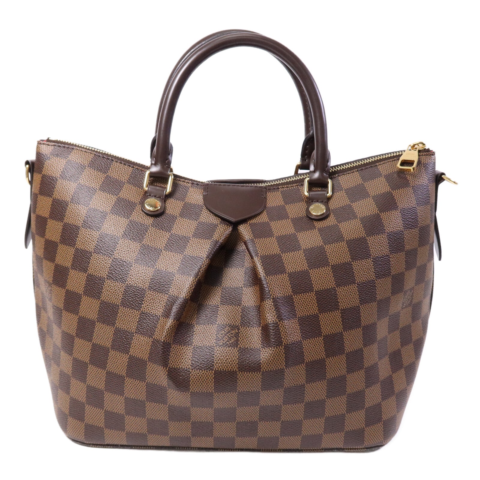 LOUIS VUITTON 【激減優惠】Damier Ebene Siena MM金扣肩背袋