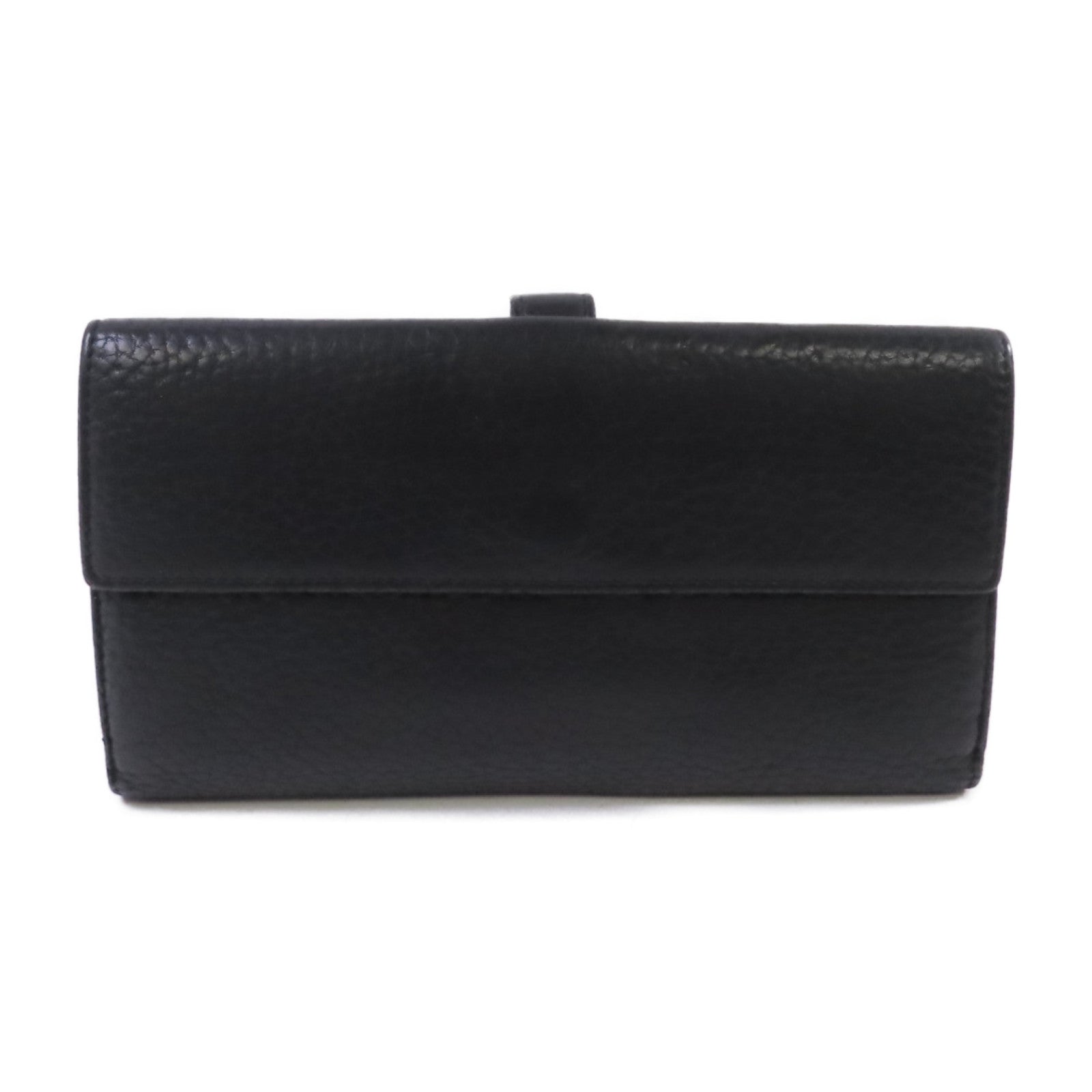 CHANEL Caviar皮革Long Wallet銀扣長錢包黑色