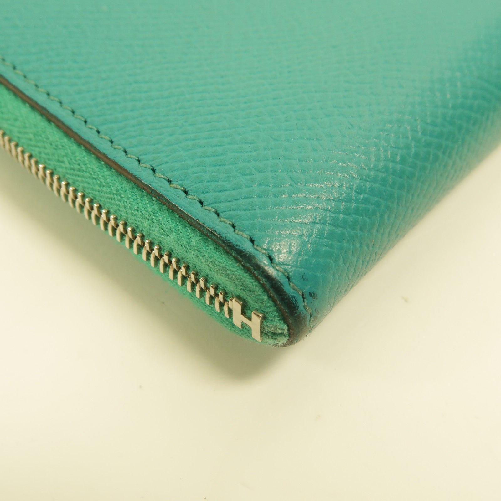 HERMES Epsom皮革Remix Duo Chimeres Wallet長錢包Bleu Paon