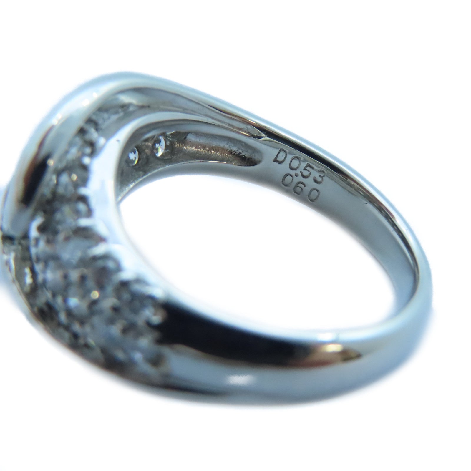 JEWELRY PT900白金Diamond Ring 0.53ct/0.60ct鑽石戒指US#6