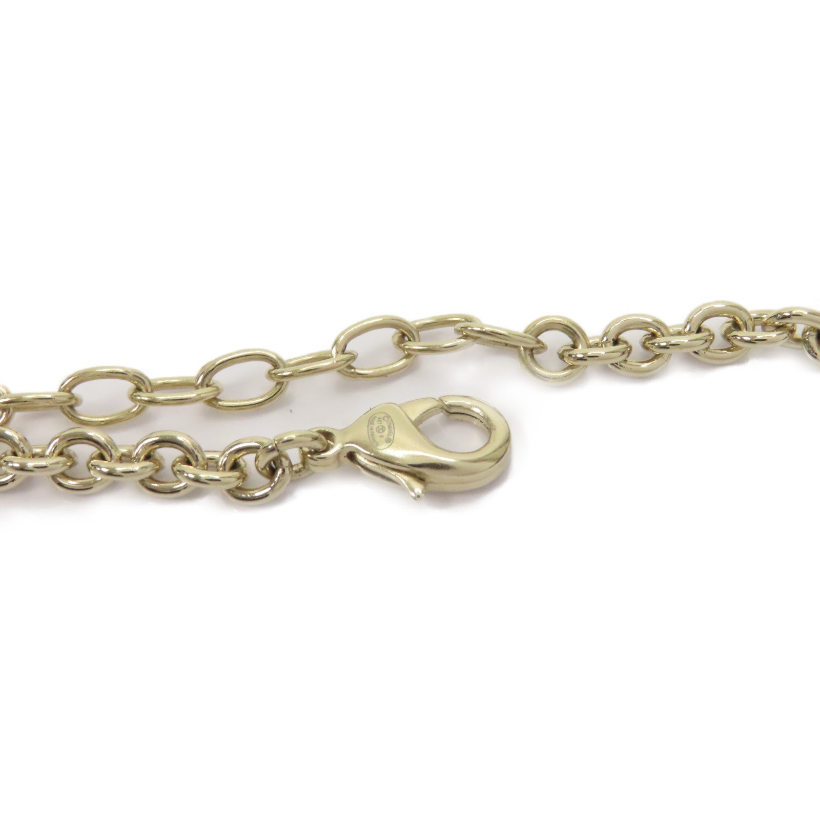 CHANEL PVC/金屬Necklace項鍊白色/金色