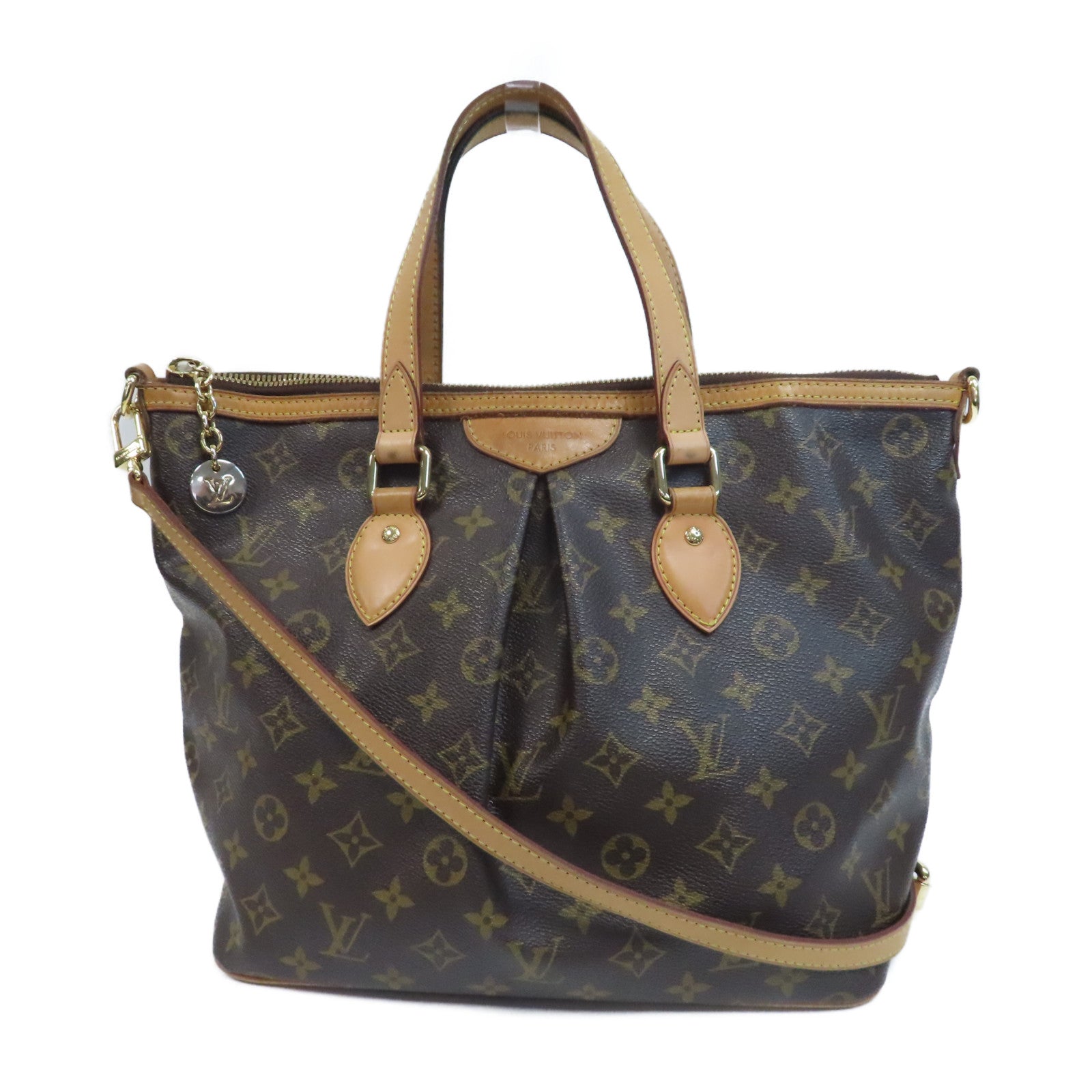 LOUIS VUITTON Monogram Palerma PM金扣手挽肩背兩用袋啡色