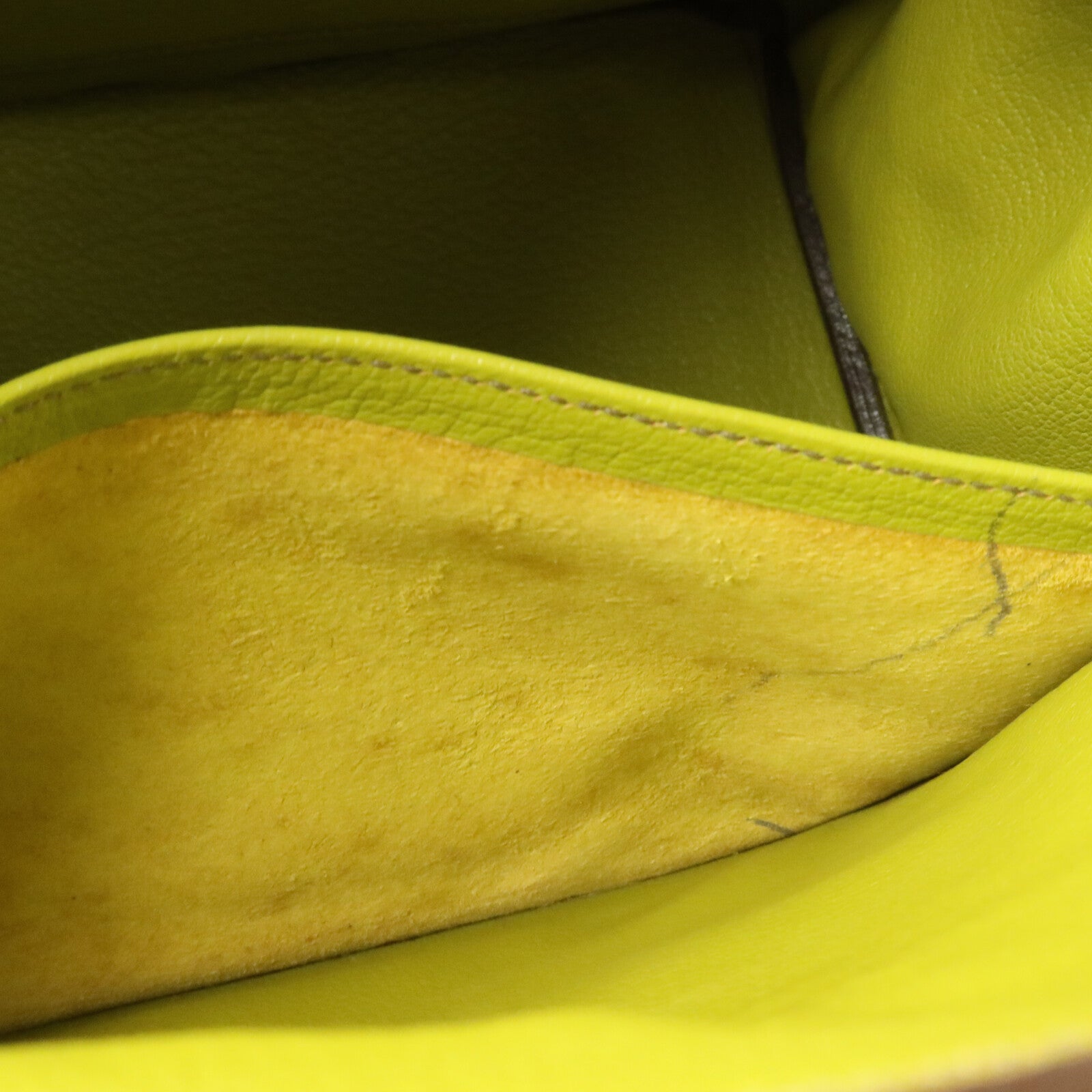HERMES Chevre皮革Birkin 32 HAC手挽袋Vert Anis