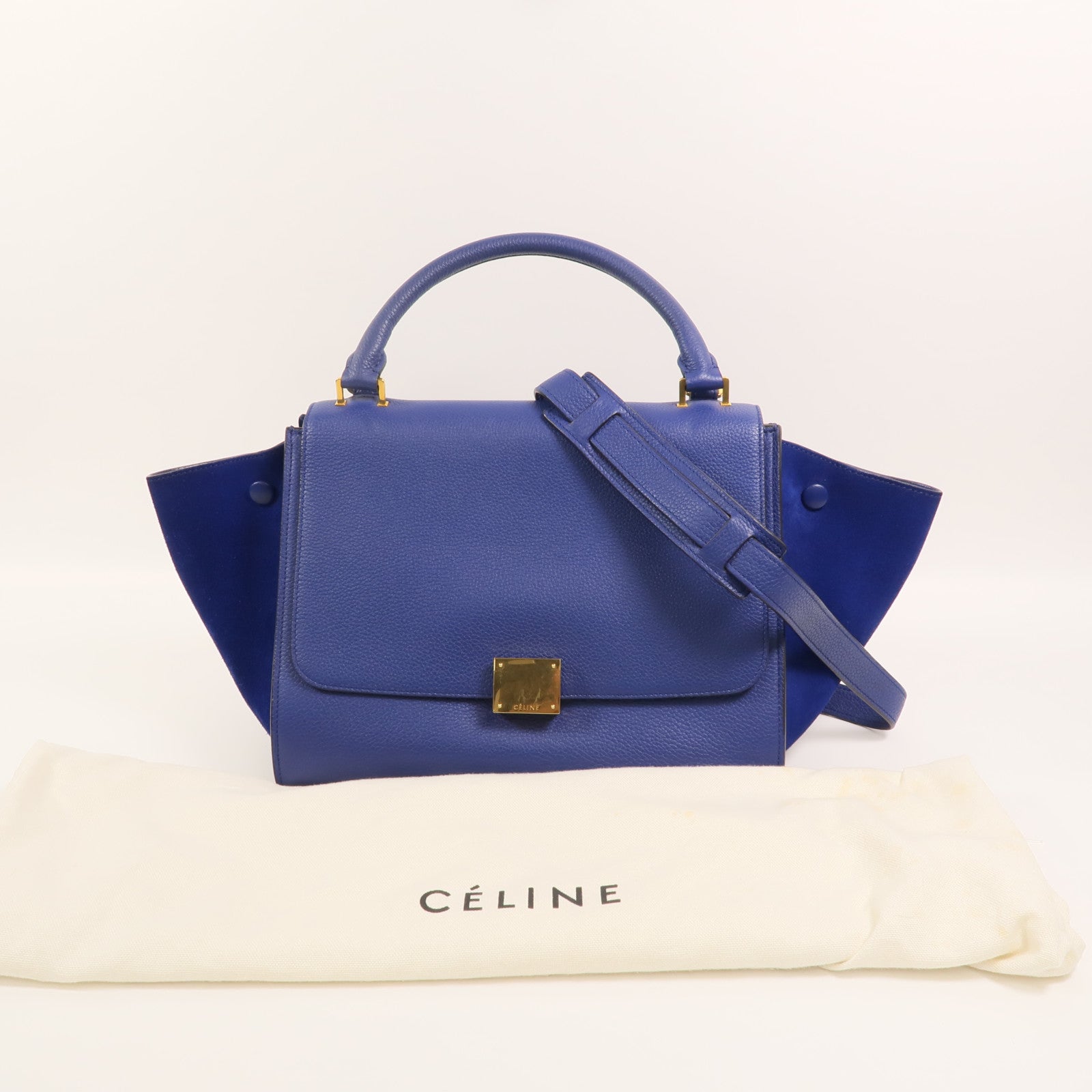 CELINE 牛皮皮革Trapeze手挽肩背兩用袋