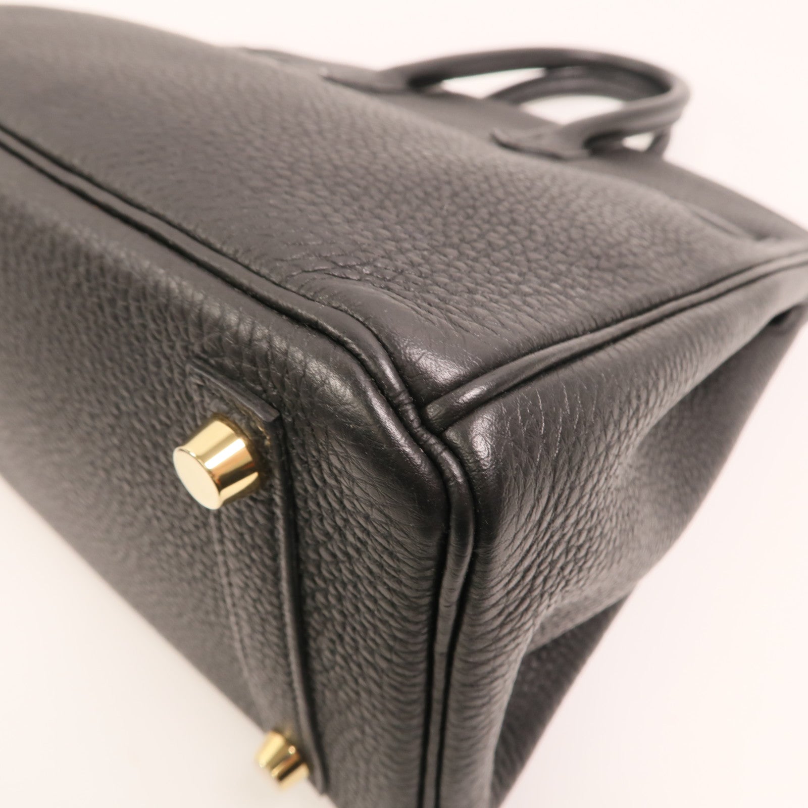 HERMES Togo皮革Birkin 25金扣手挽袋Noir
