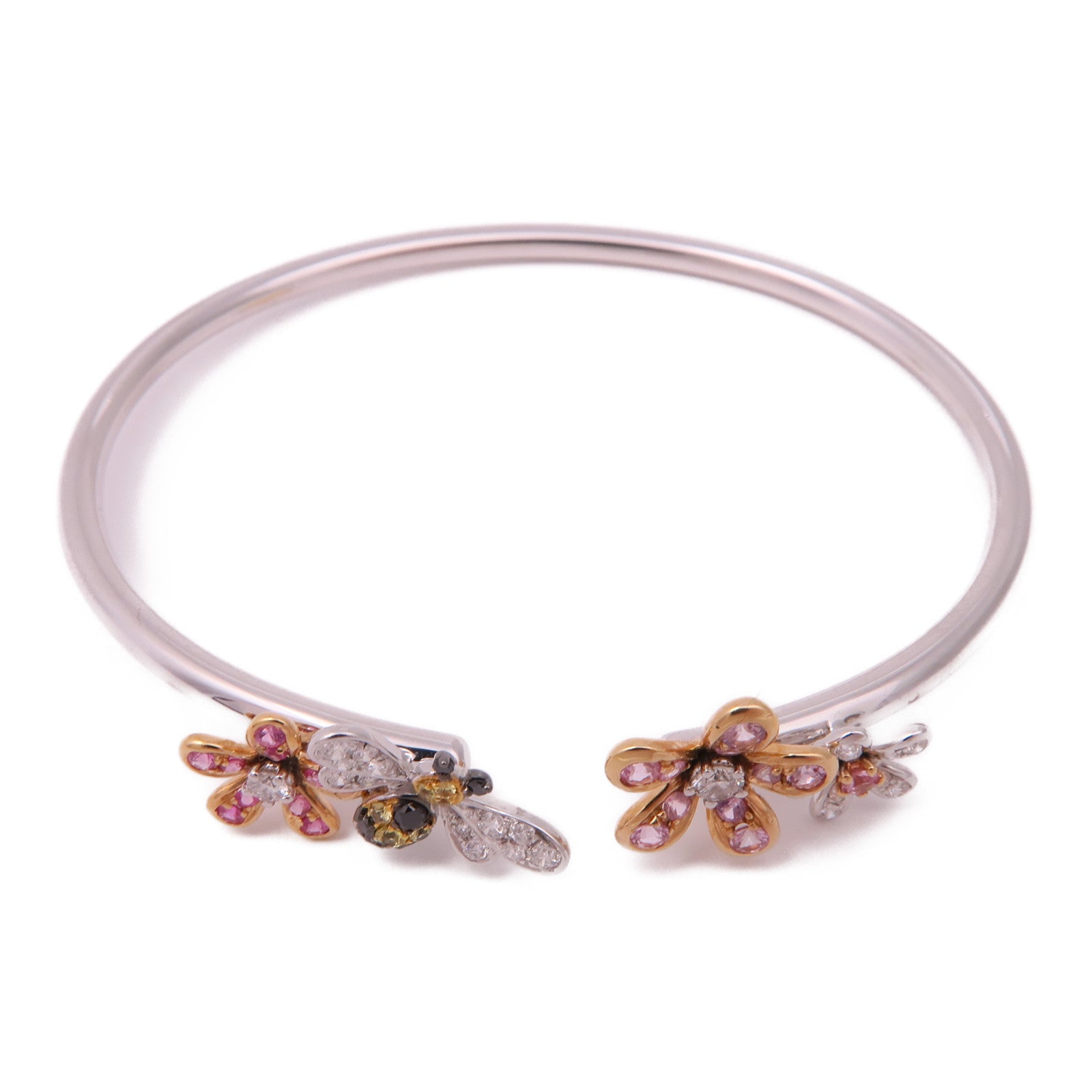 JEWELRY 18K白金/18K玫瑰金Diamond Bangle鑽石手鐲#15cm