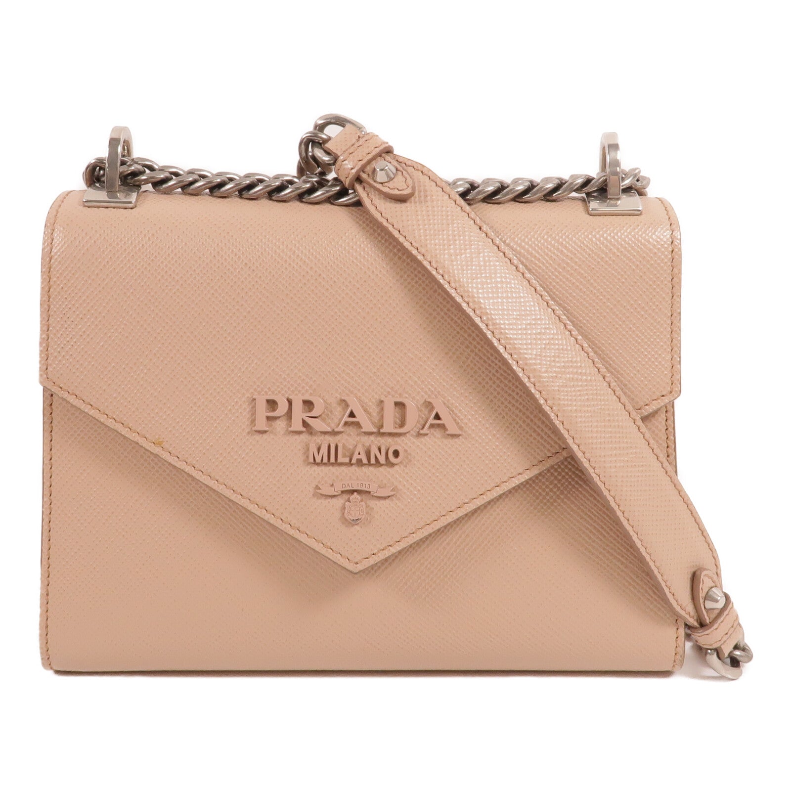 PRADA 牛皮皮革Chain Shoulder肩背袋