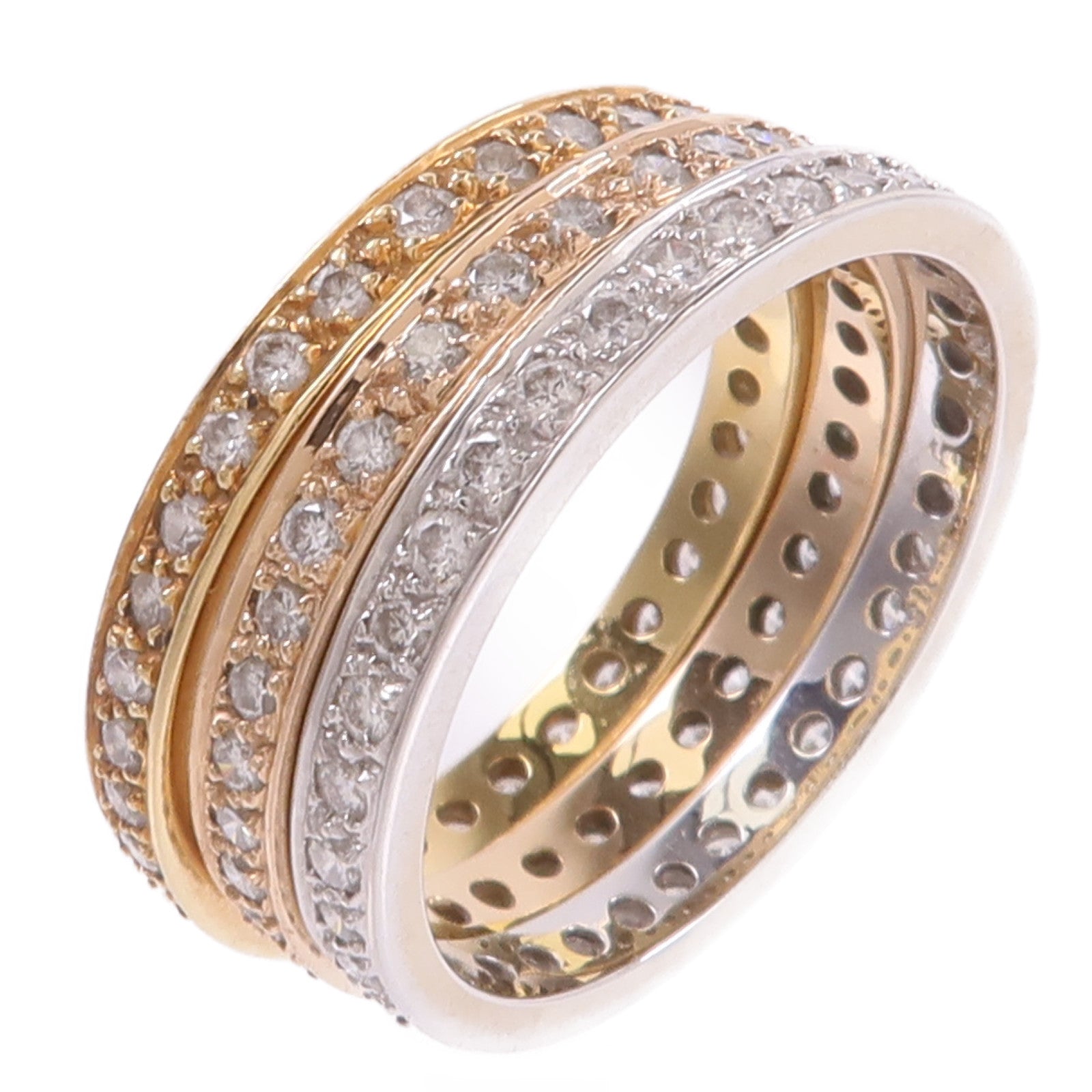 JEWELRY 18K黃金/白金/玫瑰金Ring Set Of 3鑽石戒指