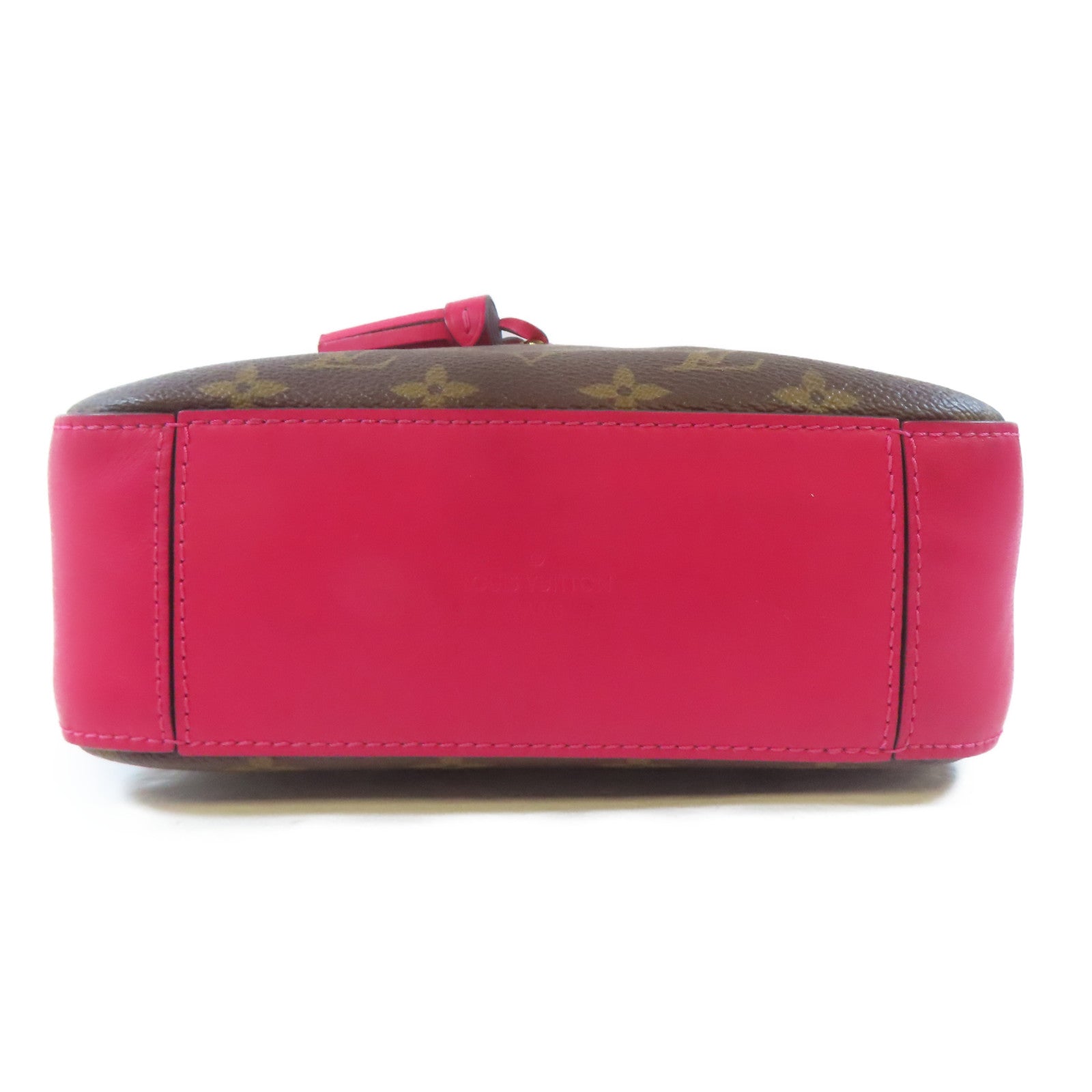 LOUIS VUITTON Monogram Saintonge金扣肩背袋啡色/粉紅色