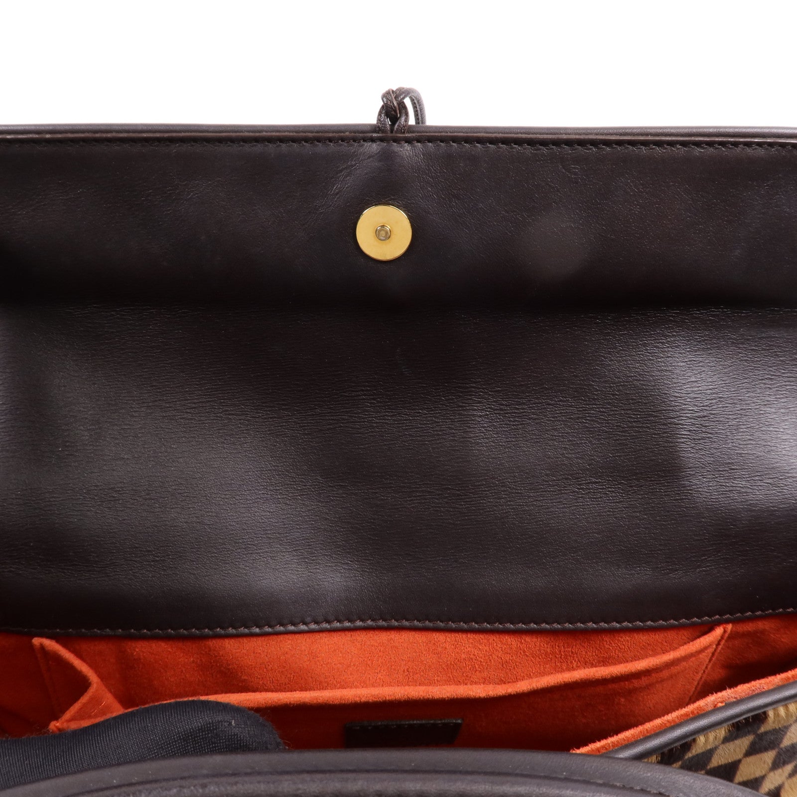 LOUIS VUITTON Damier Sauvage Lionne金扣手挽袋