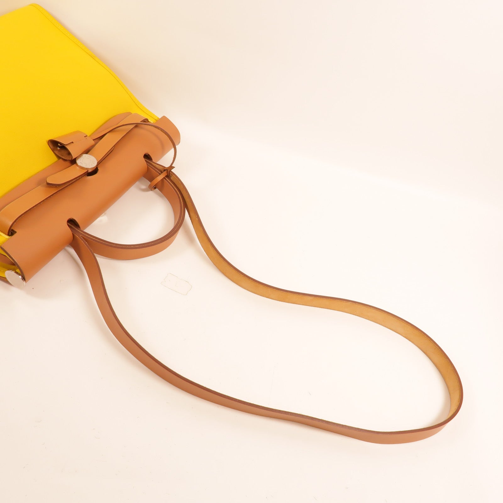 HERMES 帆布Herbag PM手挽肩背兩用袋Lime