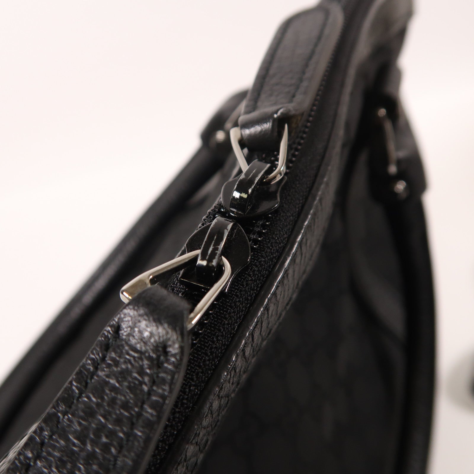 GUCCI 帆布2 Way Shoulder銀扣手挽肩背兩用袋