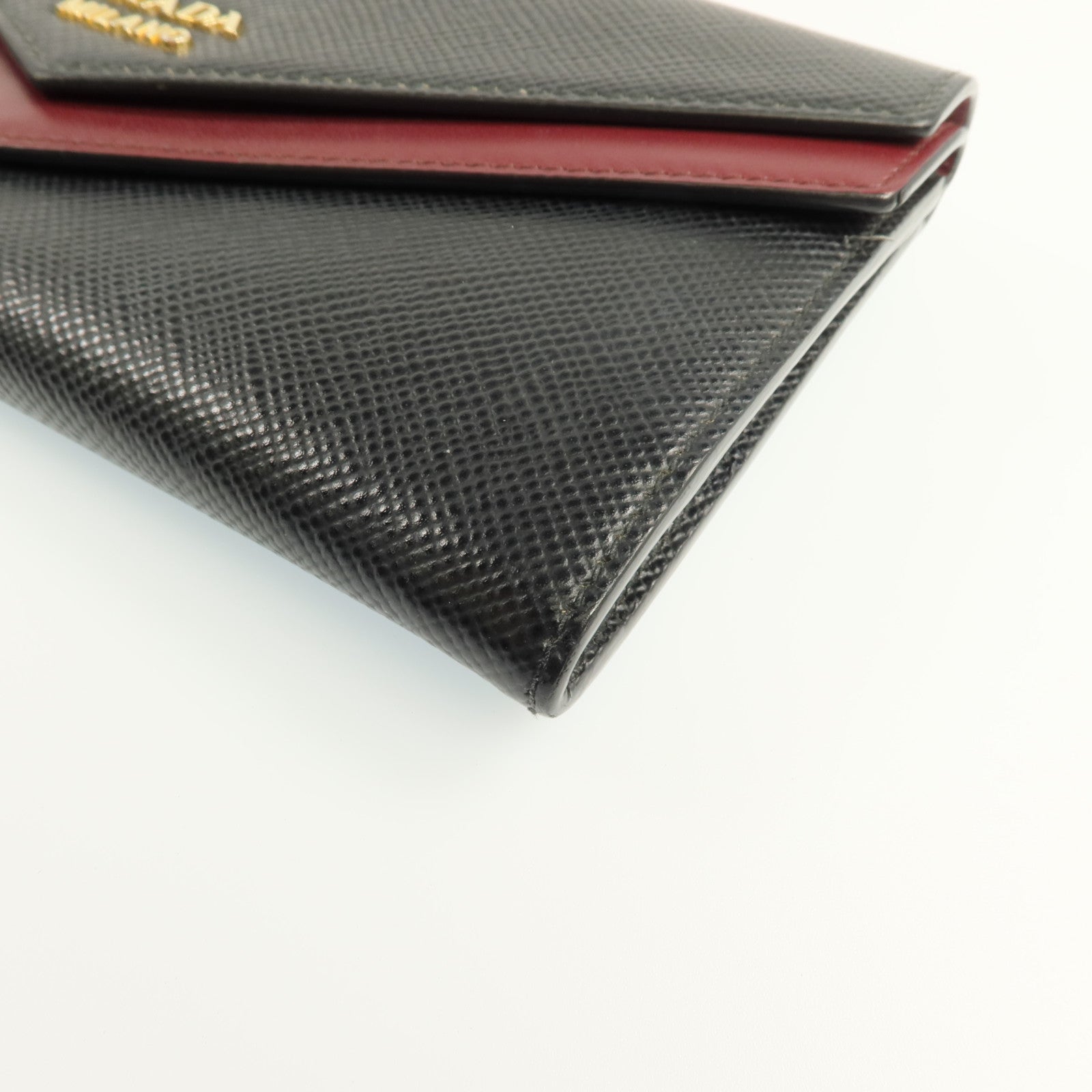 PRADA 牛皮皮革Zipper Long Wallet金扣長錢包