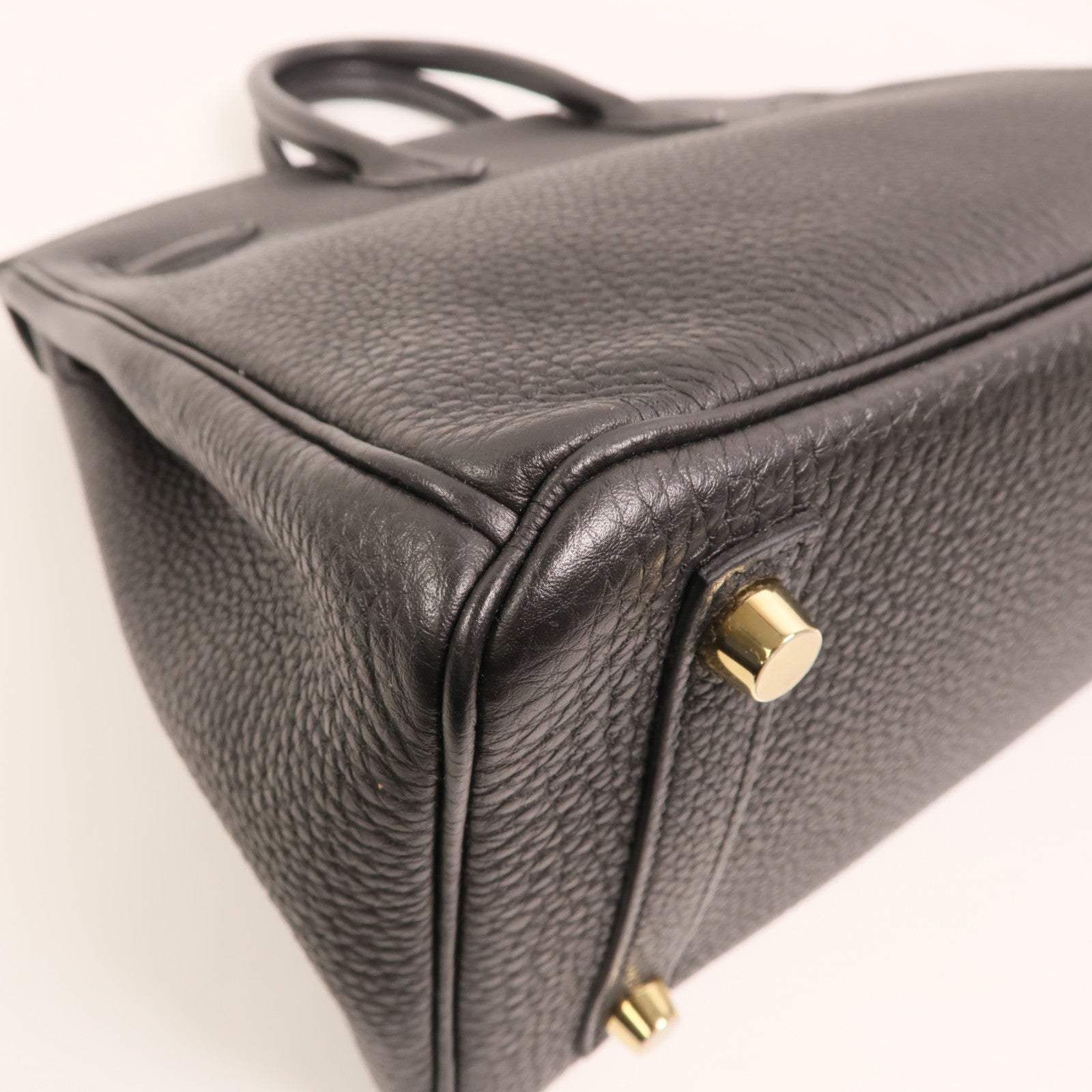 HERMES Togo皮革Birkin 25金扣手挽袋Noir