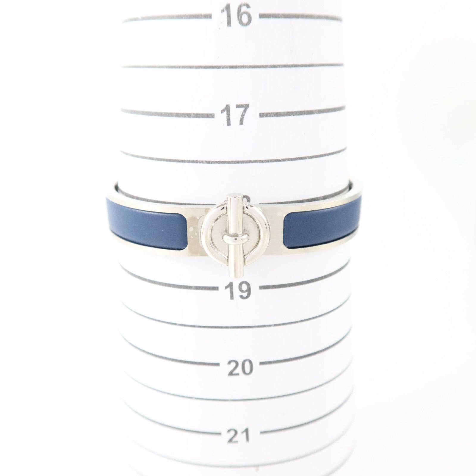 HERMES 金屬/琺瑯Clic Glenan Bracelet銀扣手鏈