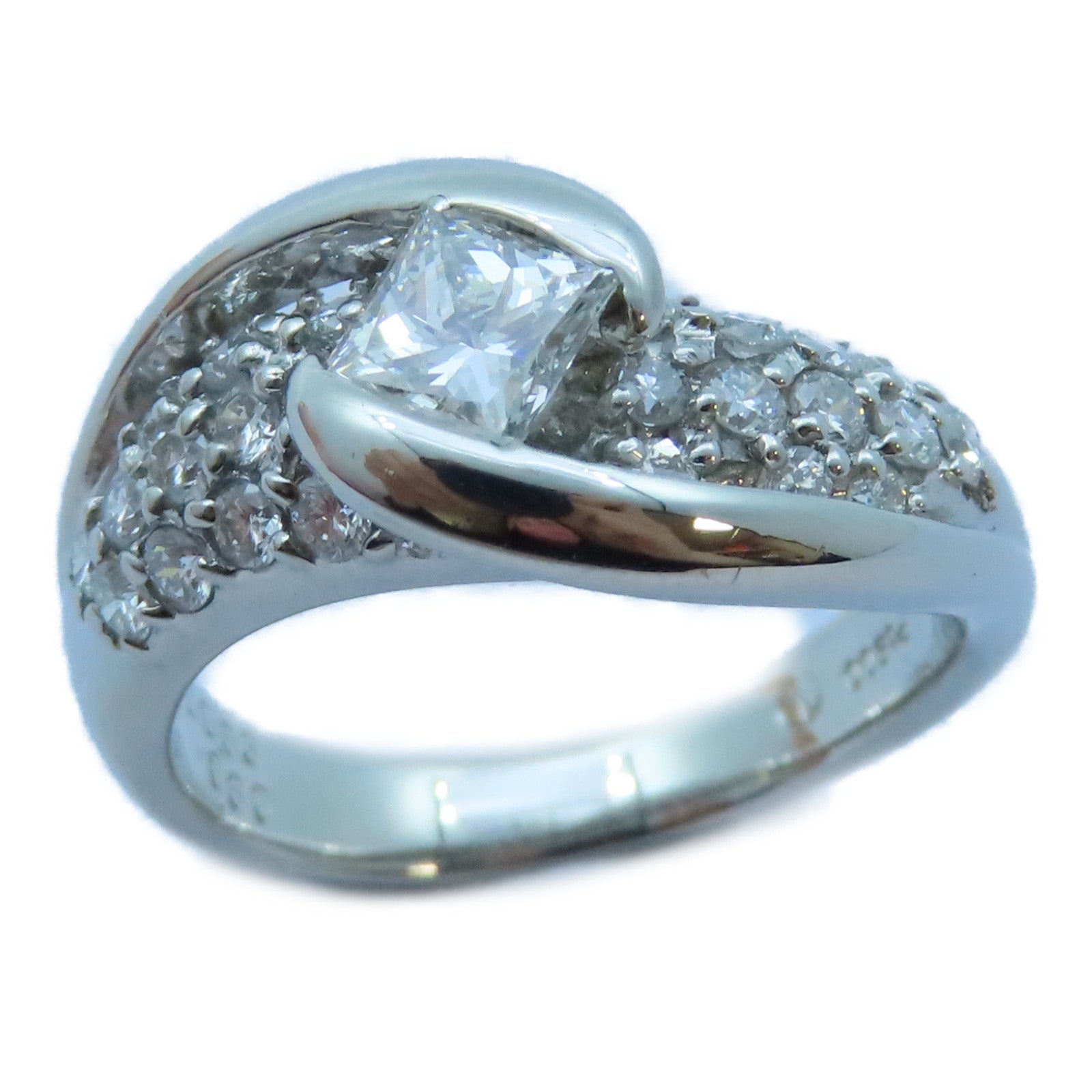 JEWELRY PT900白金Diamond Ring 0.53ct/0.60ct鑽石戒指US#6