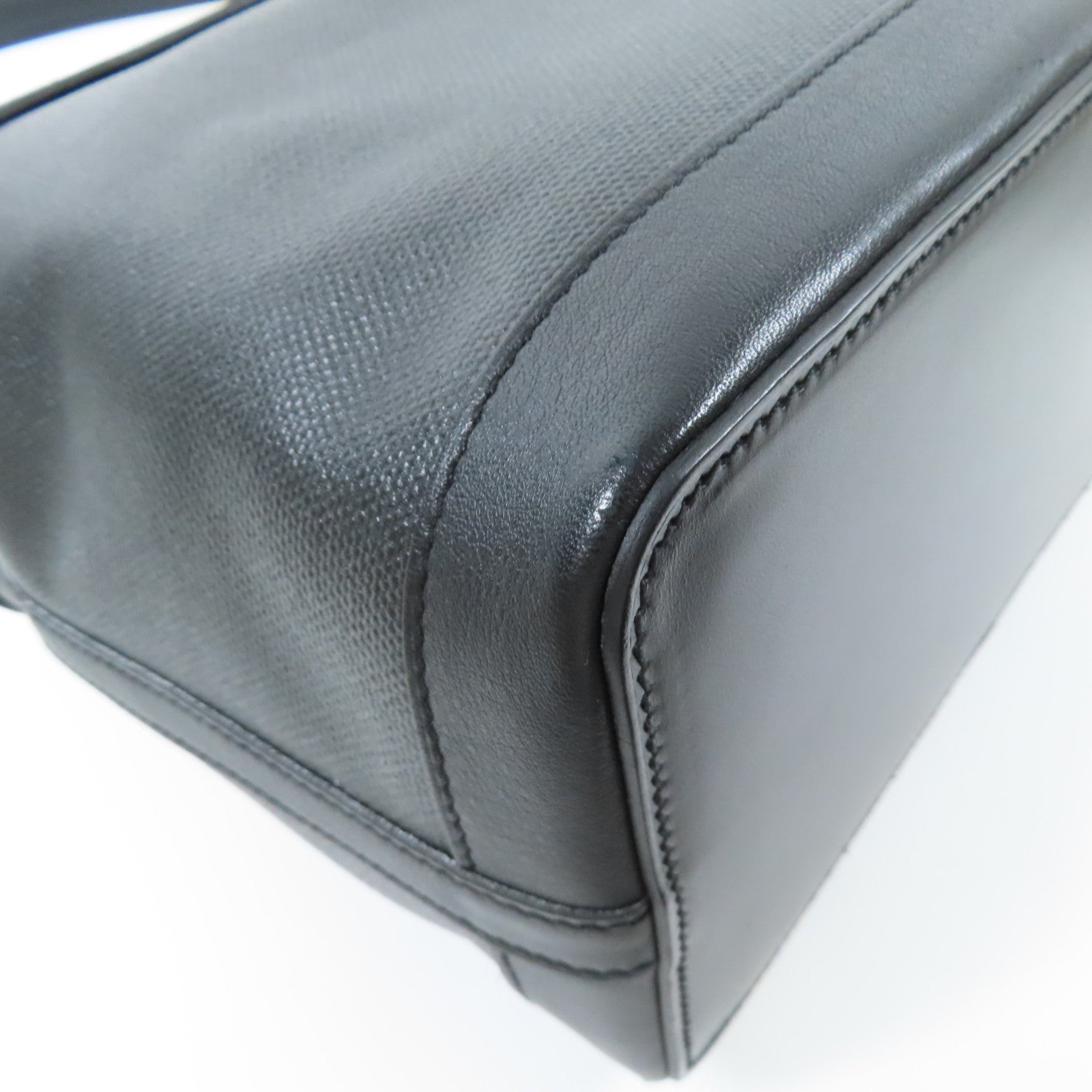 HERMES 帆布Col Roule 25銀扣肩背袋Noir