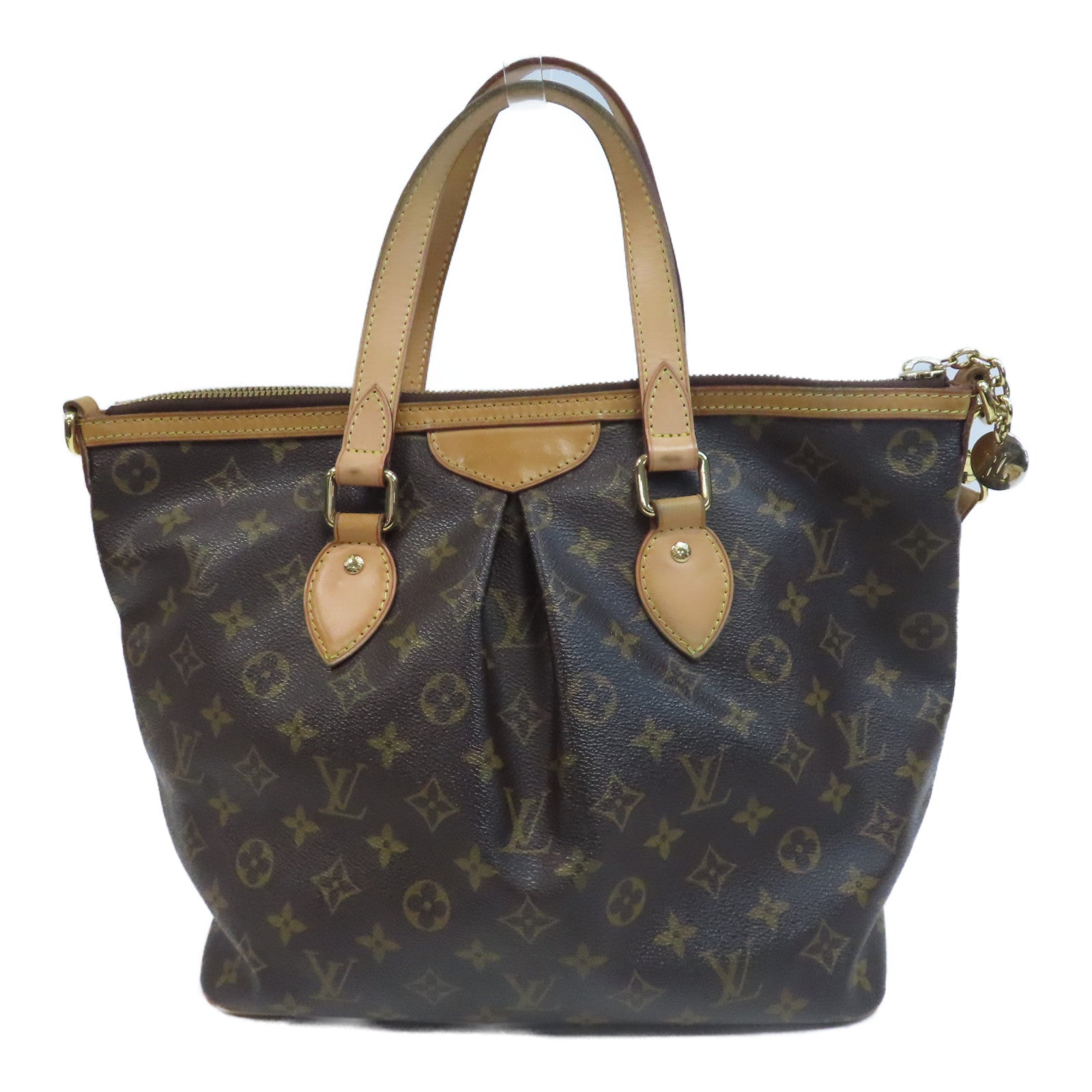 LOUIS VUITTON Monogram Palerma PM金扣手挽肩背兩用袋啡色