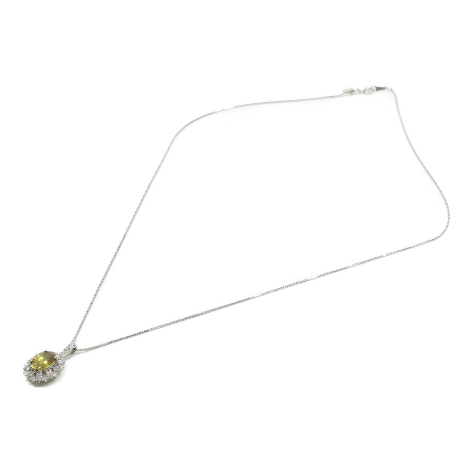 JEWELRY PT950/850鉑金Sphene Diamond Necklace榍石/鑽石項鍊