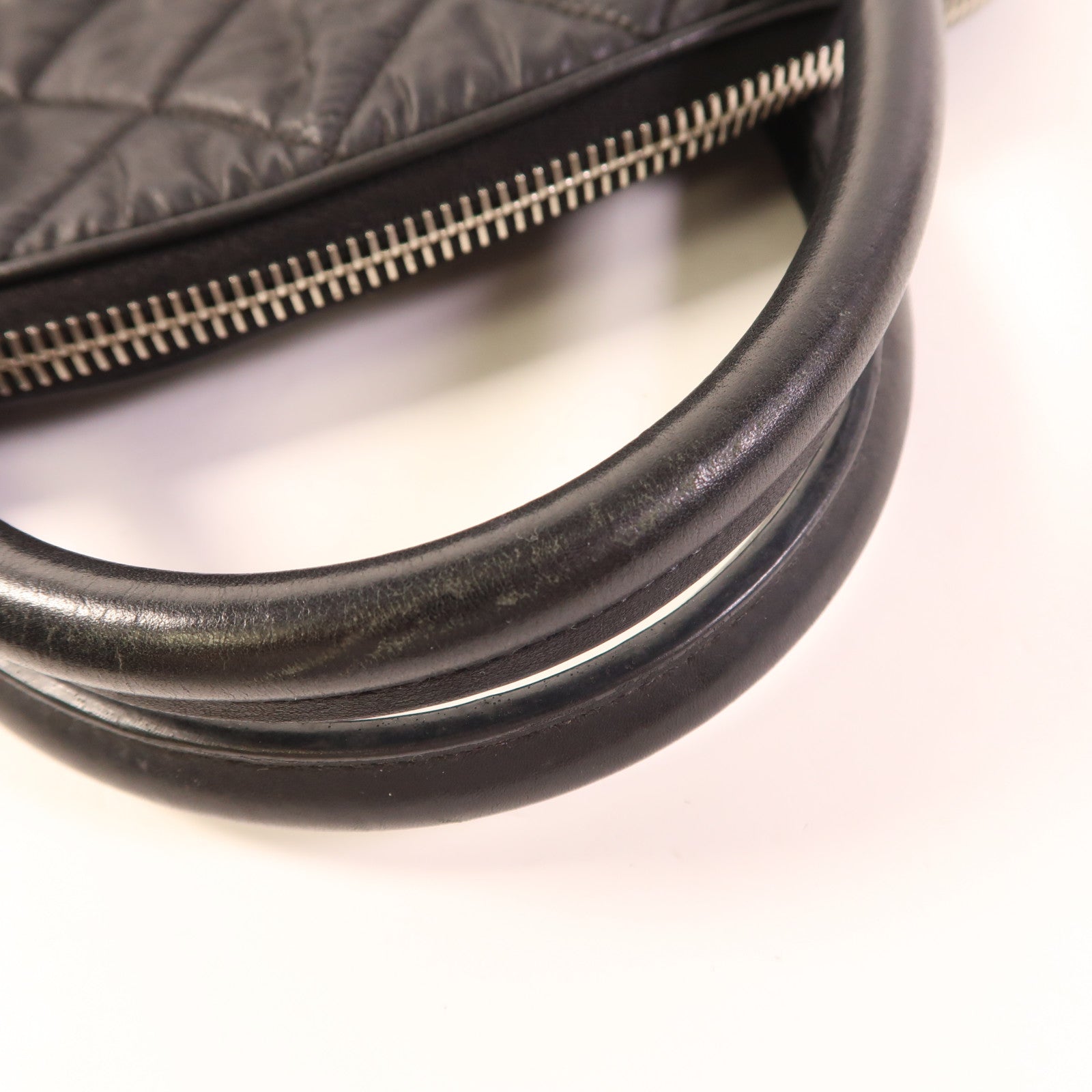 CHANEL 尼龍2 Way Bag銀扣手挽肩背兩用袋