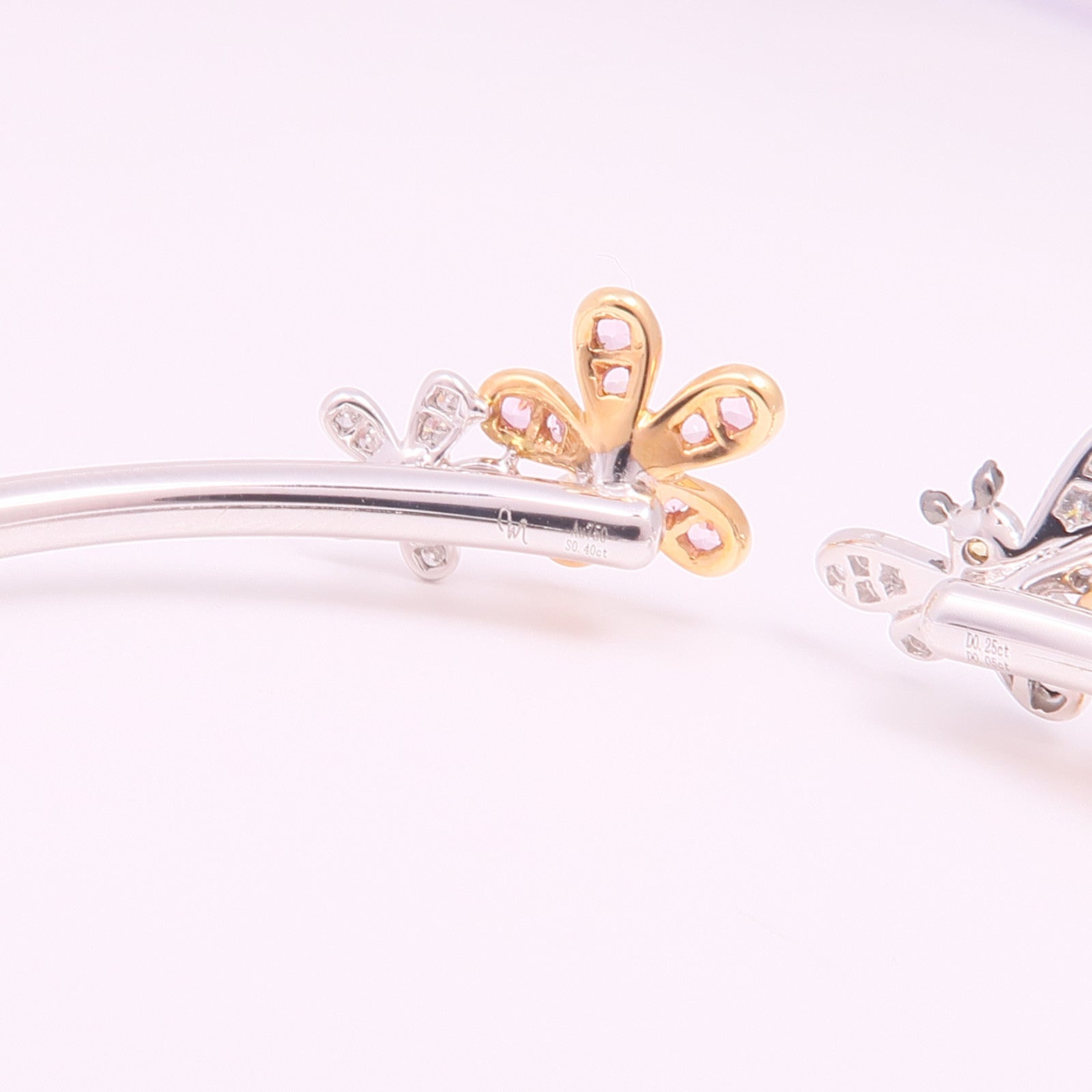 JEWELRY 18K白金/18K玫瑰金Diamond Bangle鑽石手鐲#15cm
