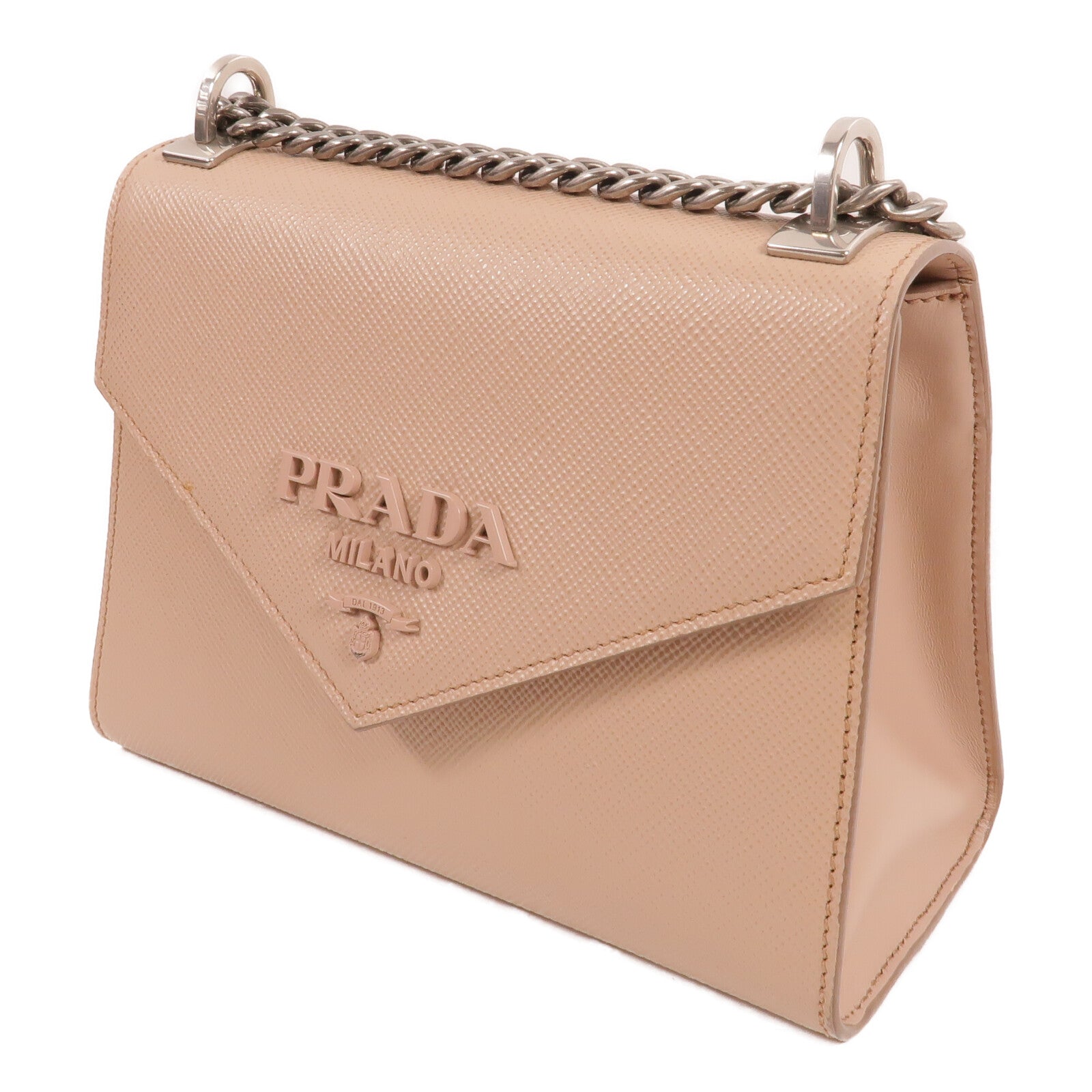 PRADA 牛皮皮革Chain Shoulder肩背袋