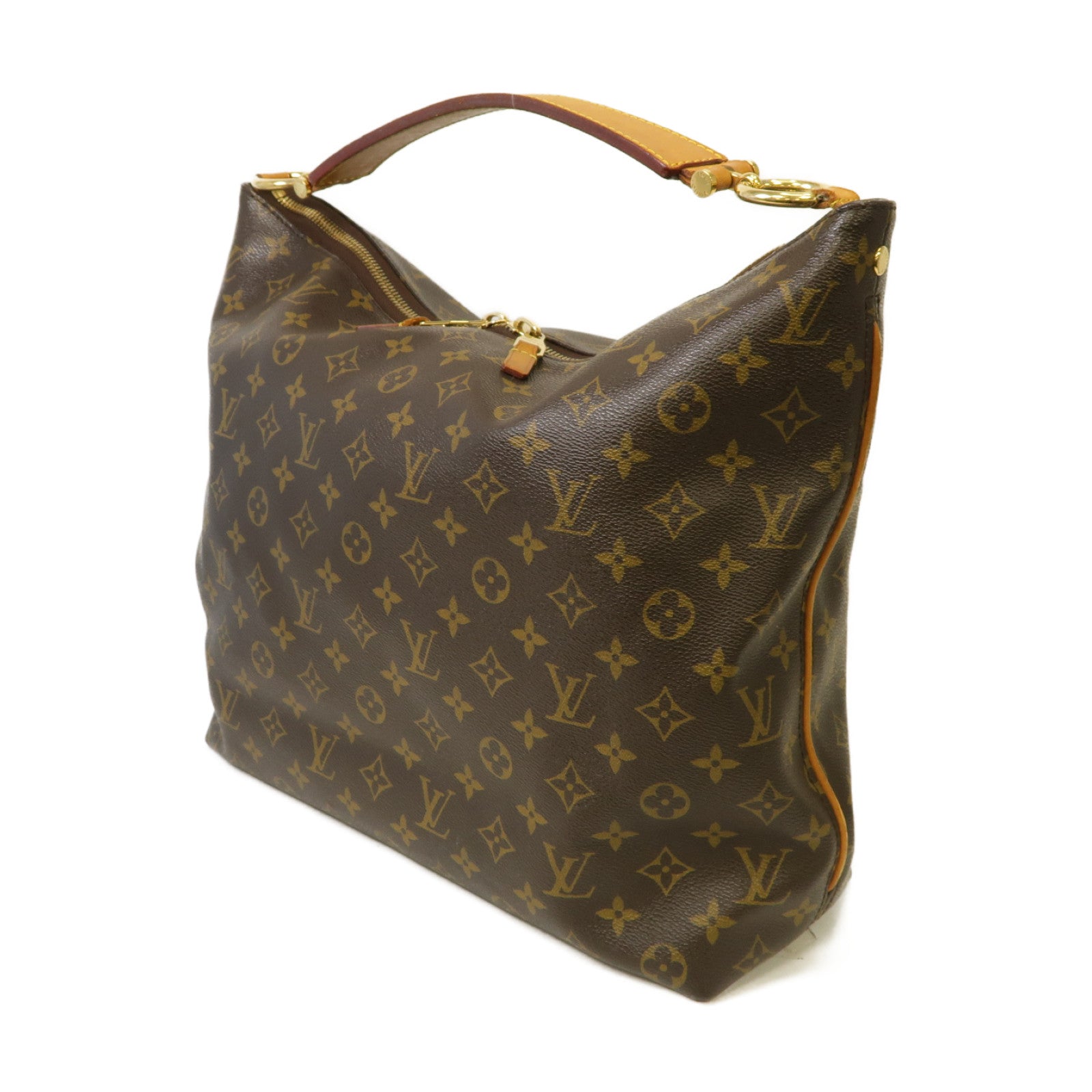 LOUIS VUITTON 【激減優惠】Monogram Sully MM金扣肩背袋啡色