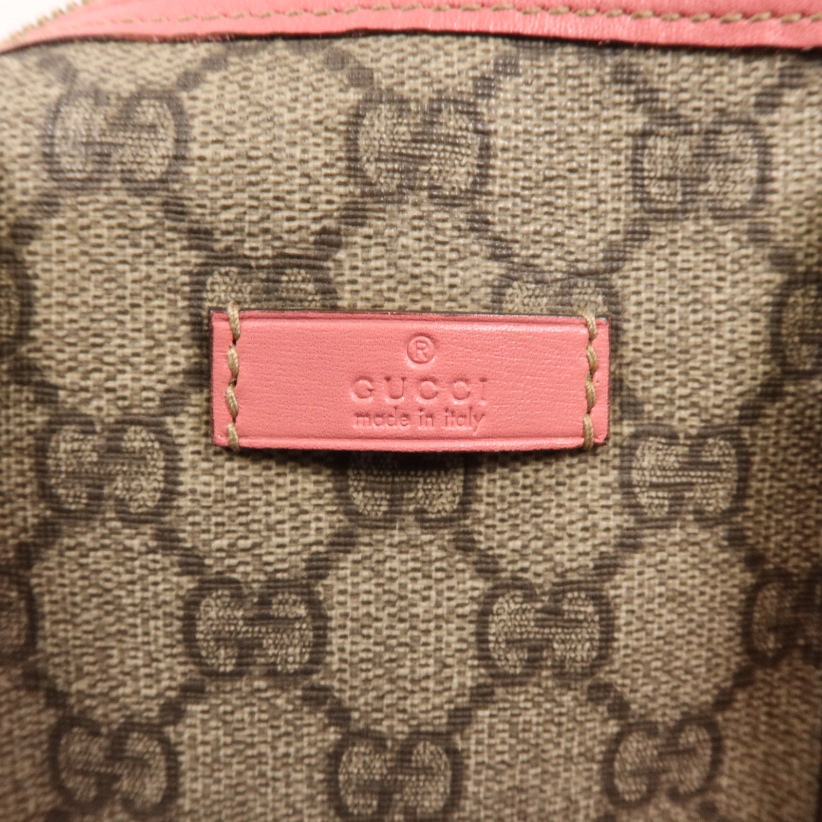 GUCCI 塗層帆布Boston Bag金扣手挽袋
