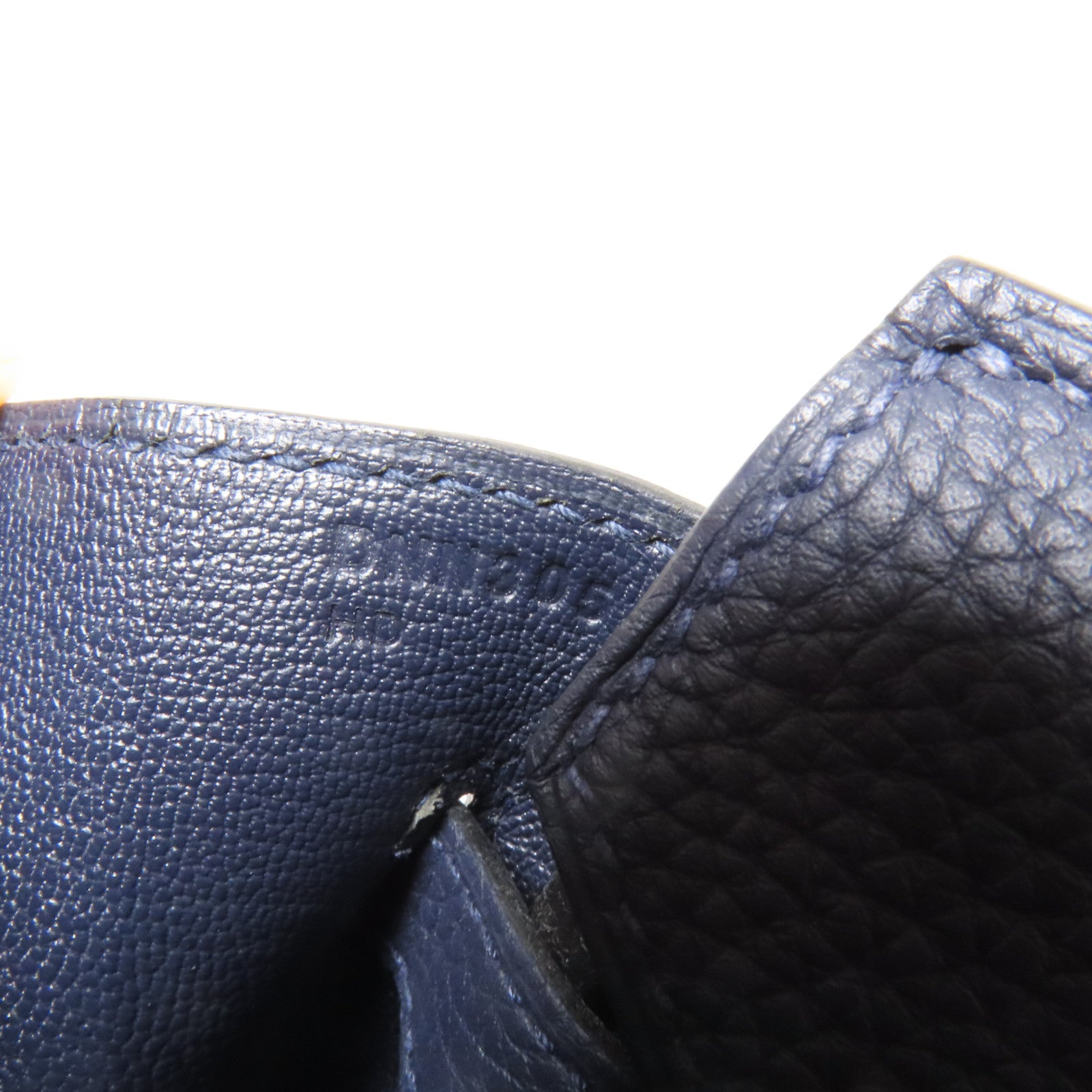 HERMES Togo皮革Birkin 30金扣手挽袋Bleu Nuit